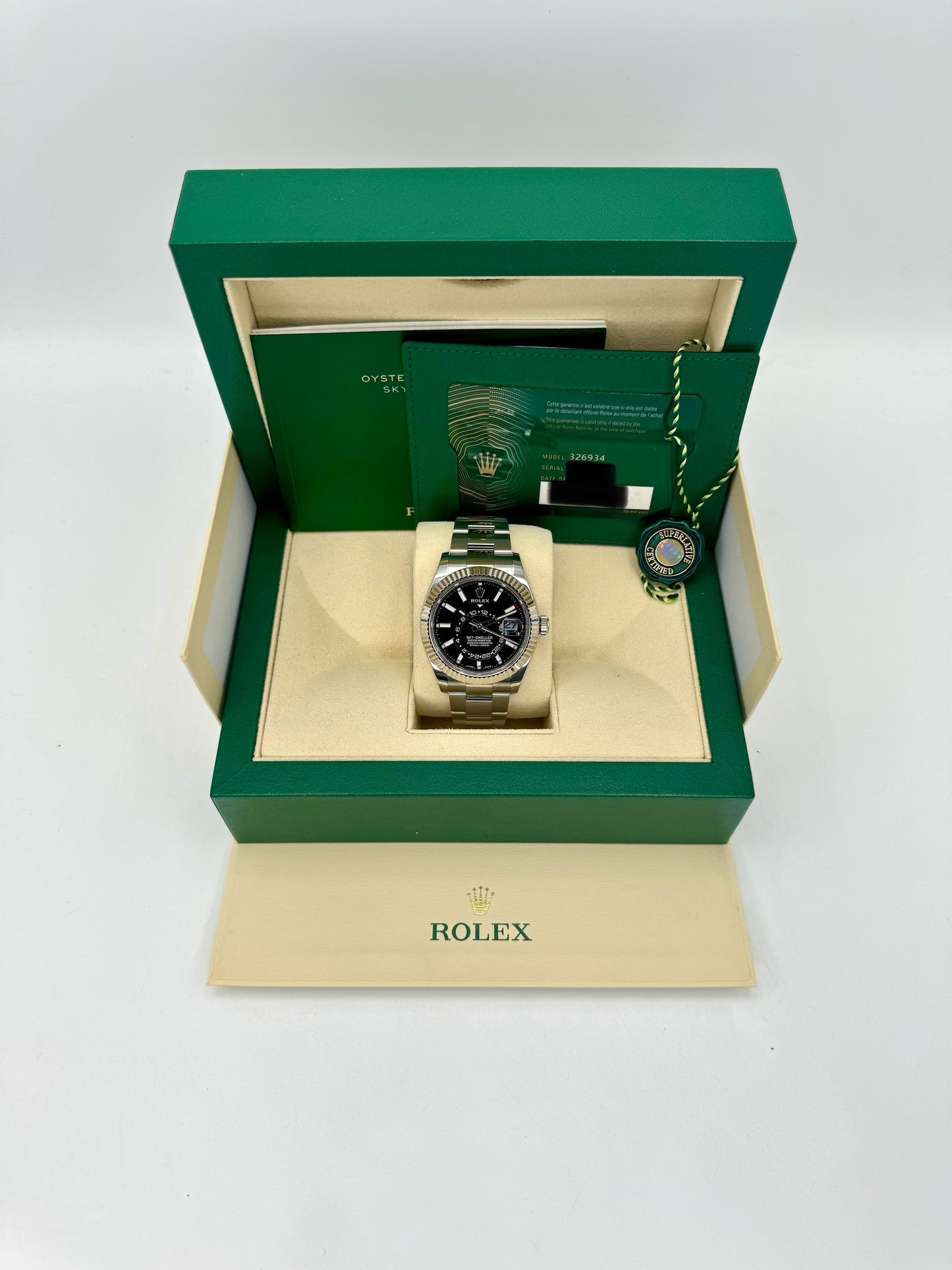 2023 Rolex Sky-Dweller 42mm 326934 Stainless Steel Oyster Black Dial - MyWatchLLC