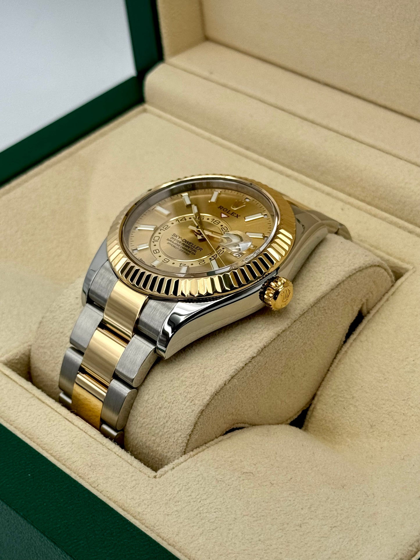 2017 Rolex Sky-Dweller 42mm 326933 Two-Tone Oyster Champagne Dial