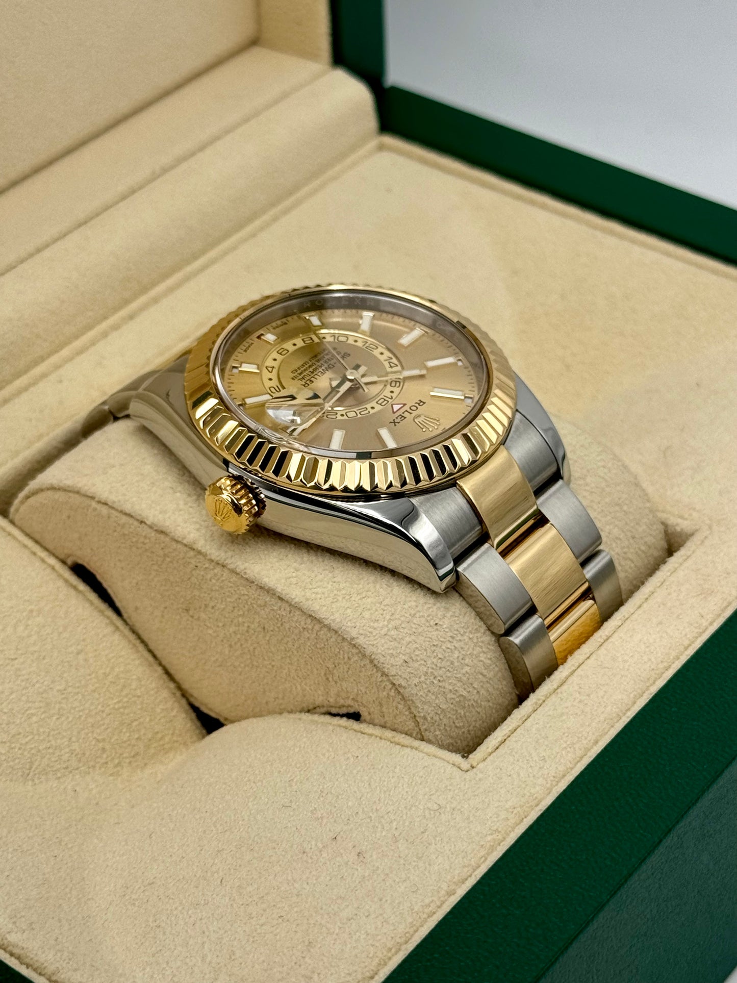 2017 Rolex Sky-Dweller 42mm 326933 Two-Tone Oyster Champagne Dial