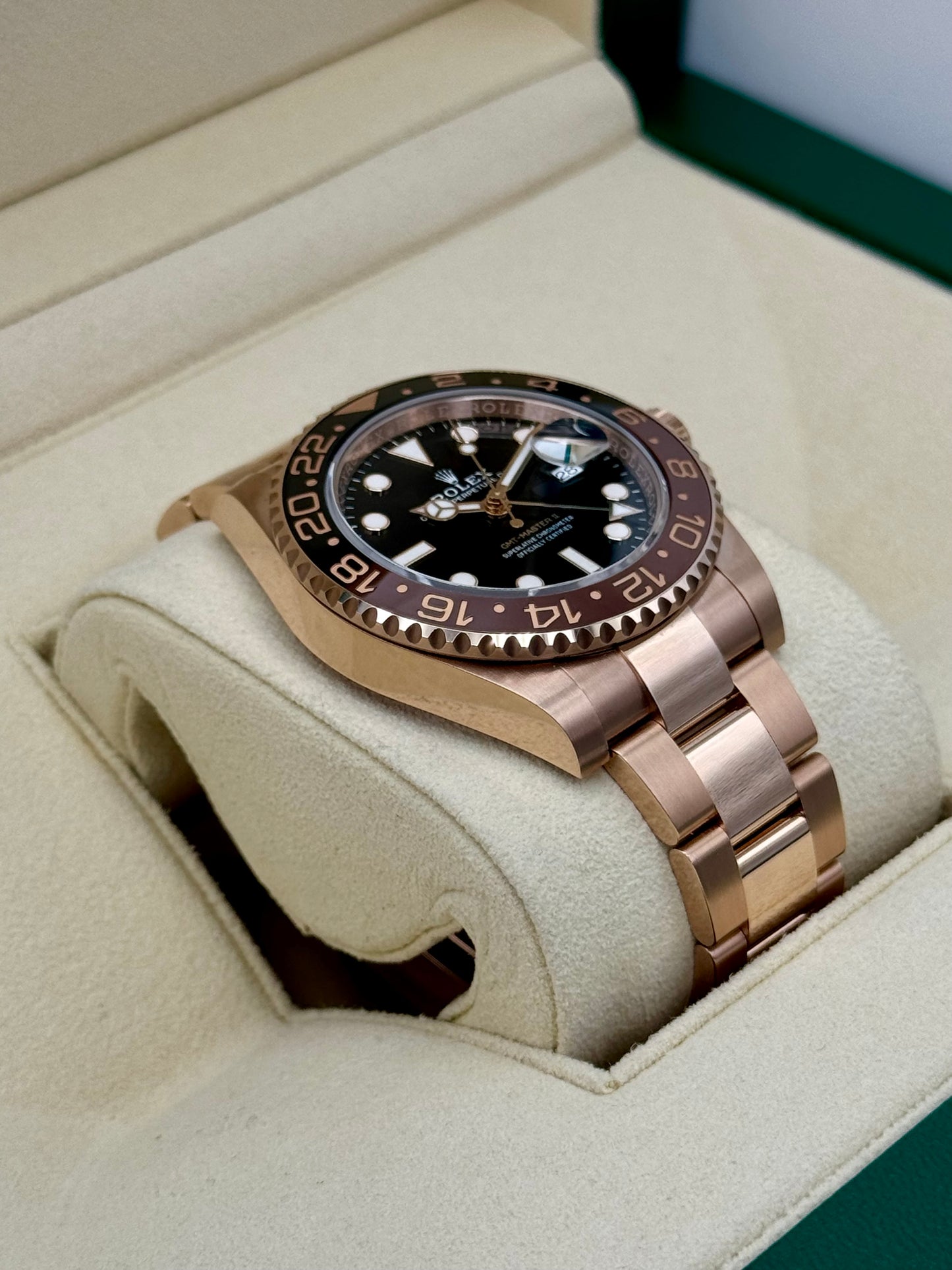 NEW 2023 Rolex GMT-Master II "Rootbeer" 40mm 126715CHNR Rose Gold