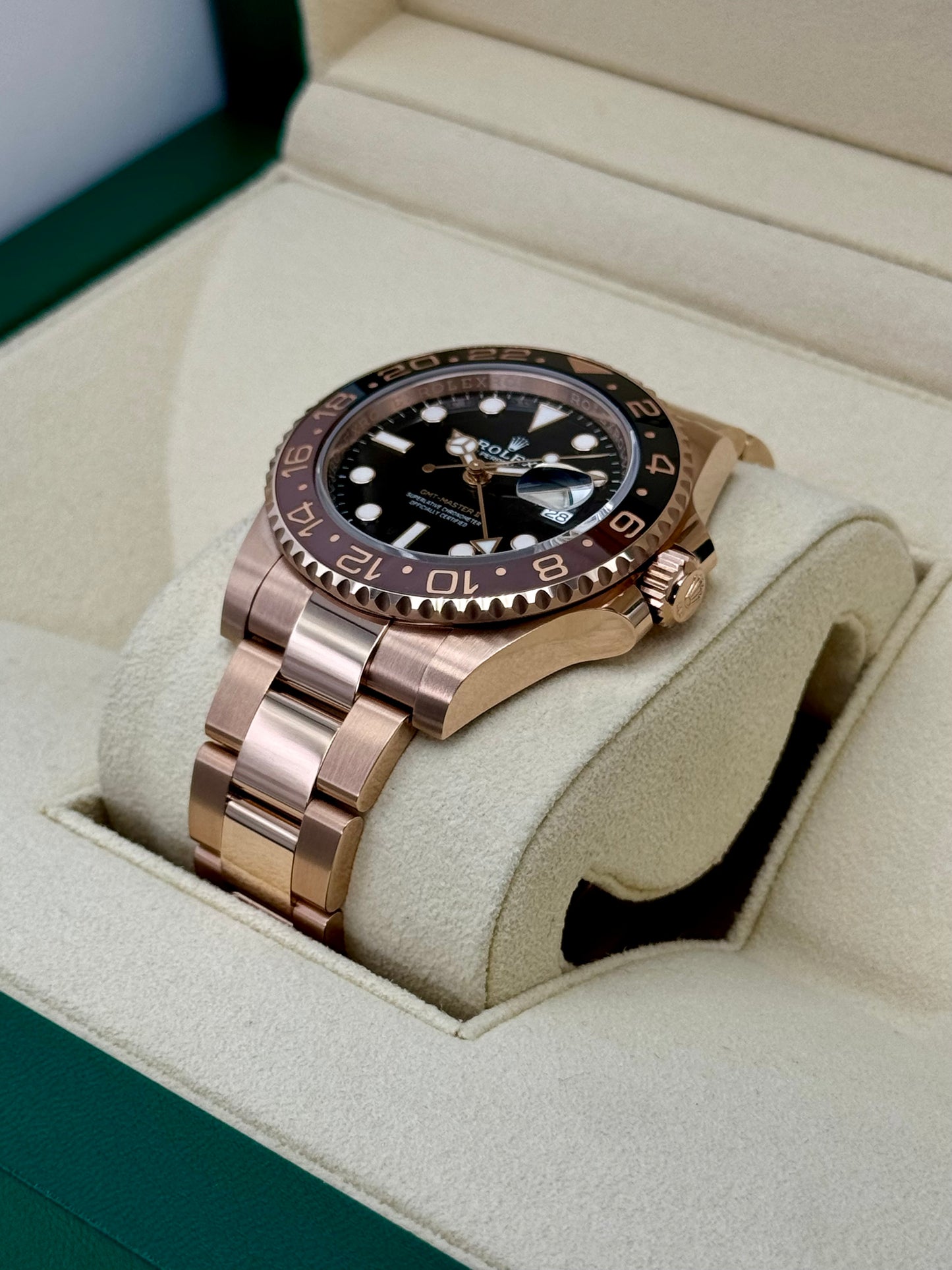 NEW 2023 Rolex GMT-Master II "Rootbeer" 40mm 126715CHNR Rose Gold