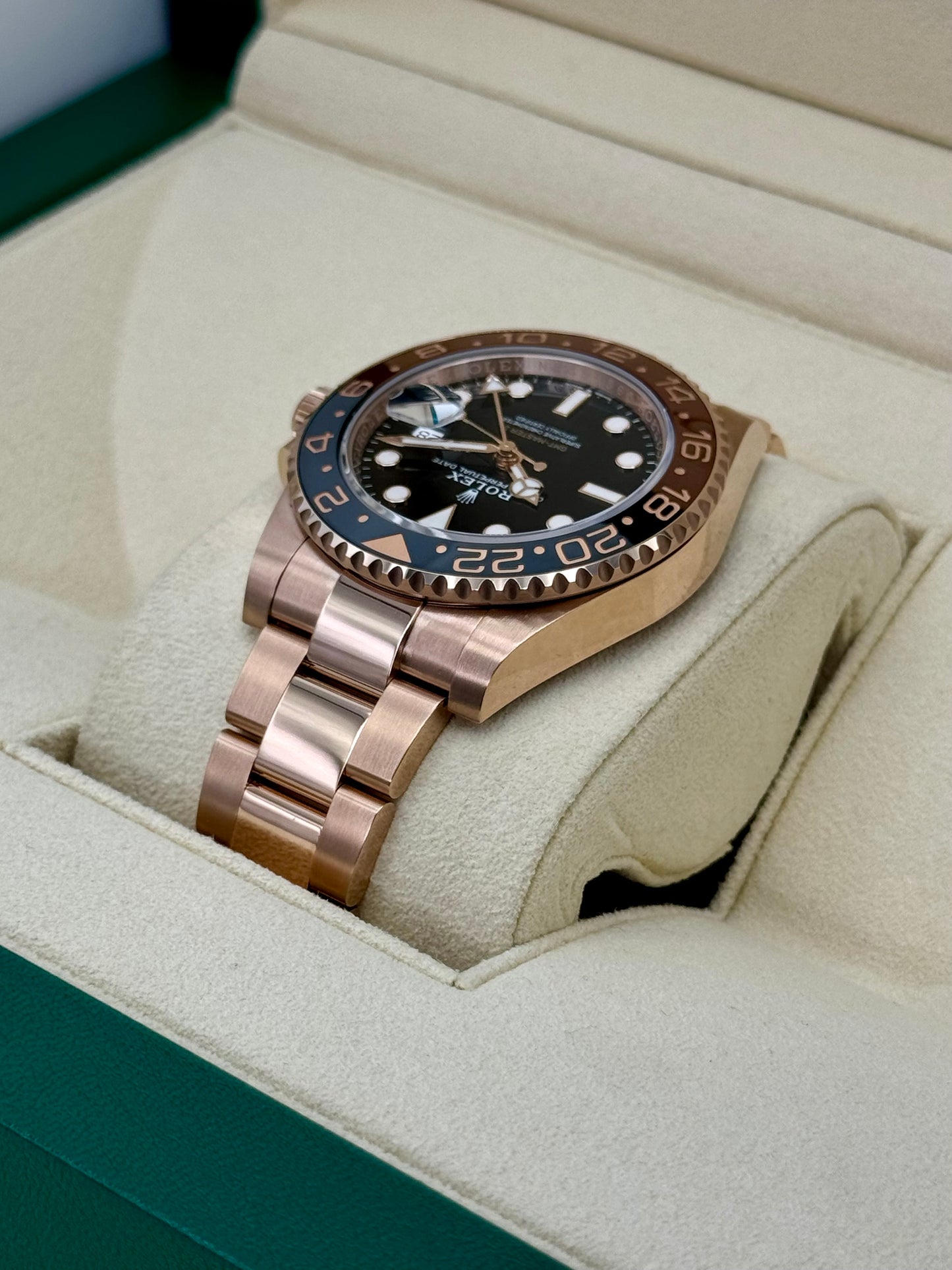 NEW 2023 Rolex GMT-Master II "Rootbeer" 40mm 126715CHNR Rose Gold