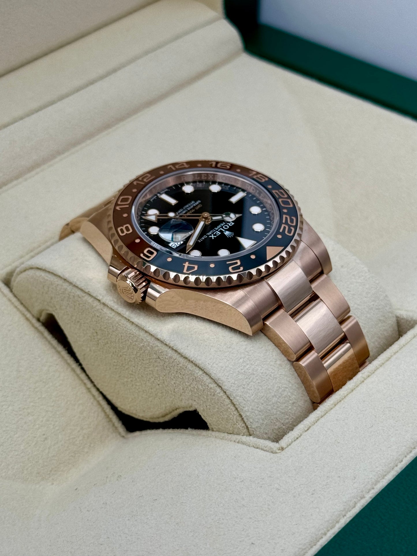 NEW 2023 Rolex GMT-Master II "Rootbeer" 40mm 126715CHNR Rose Gold