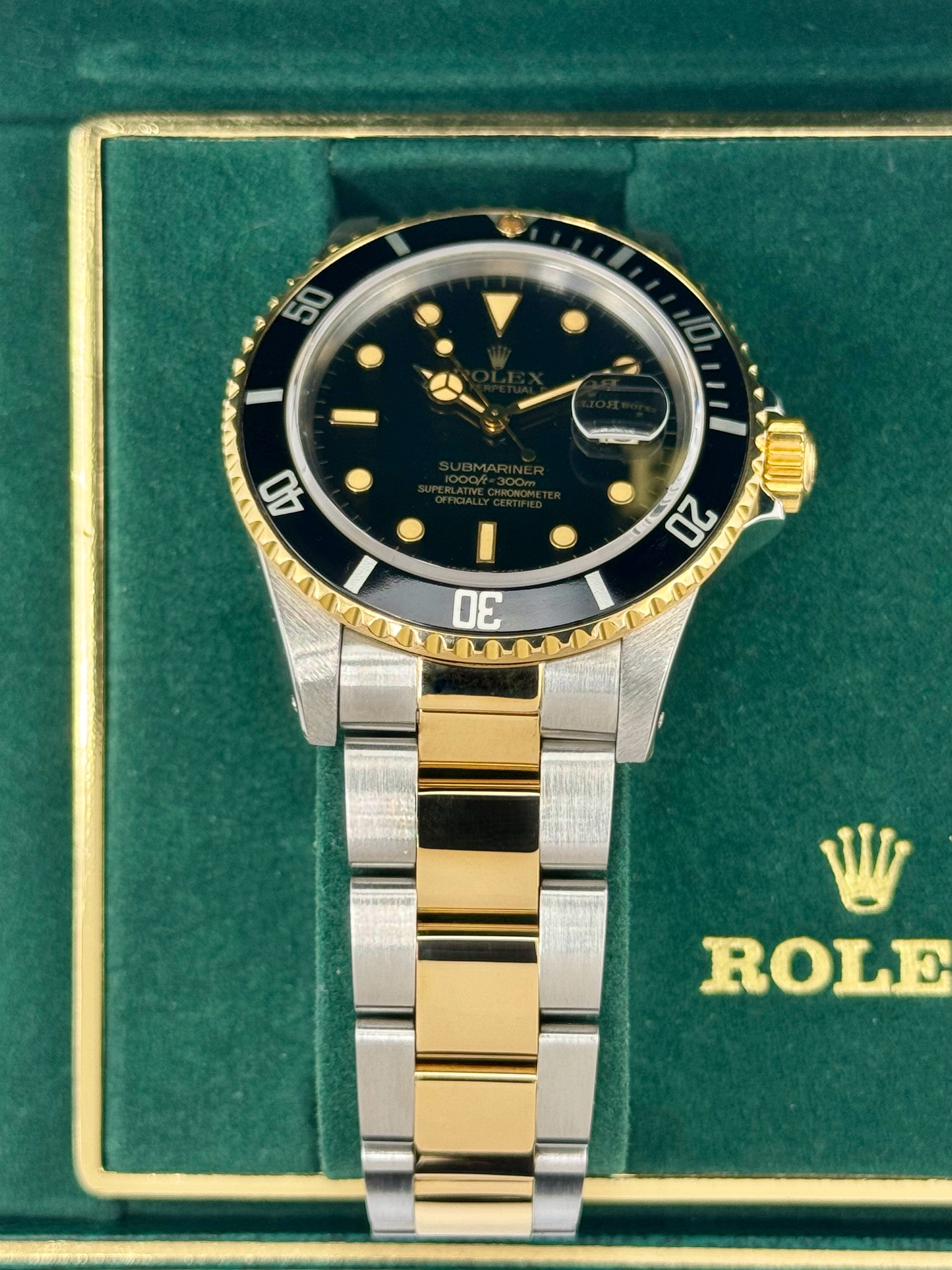 1984 Rolex Submariner 40mm 16803 Two-Tone Black Dial