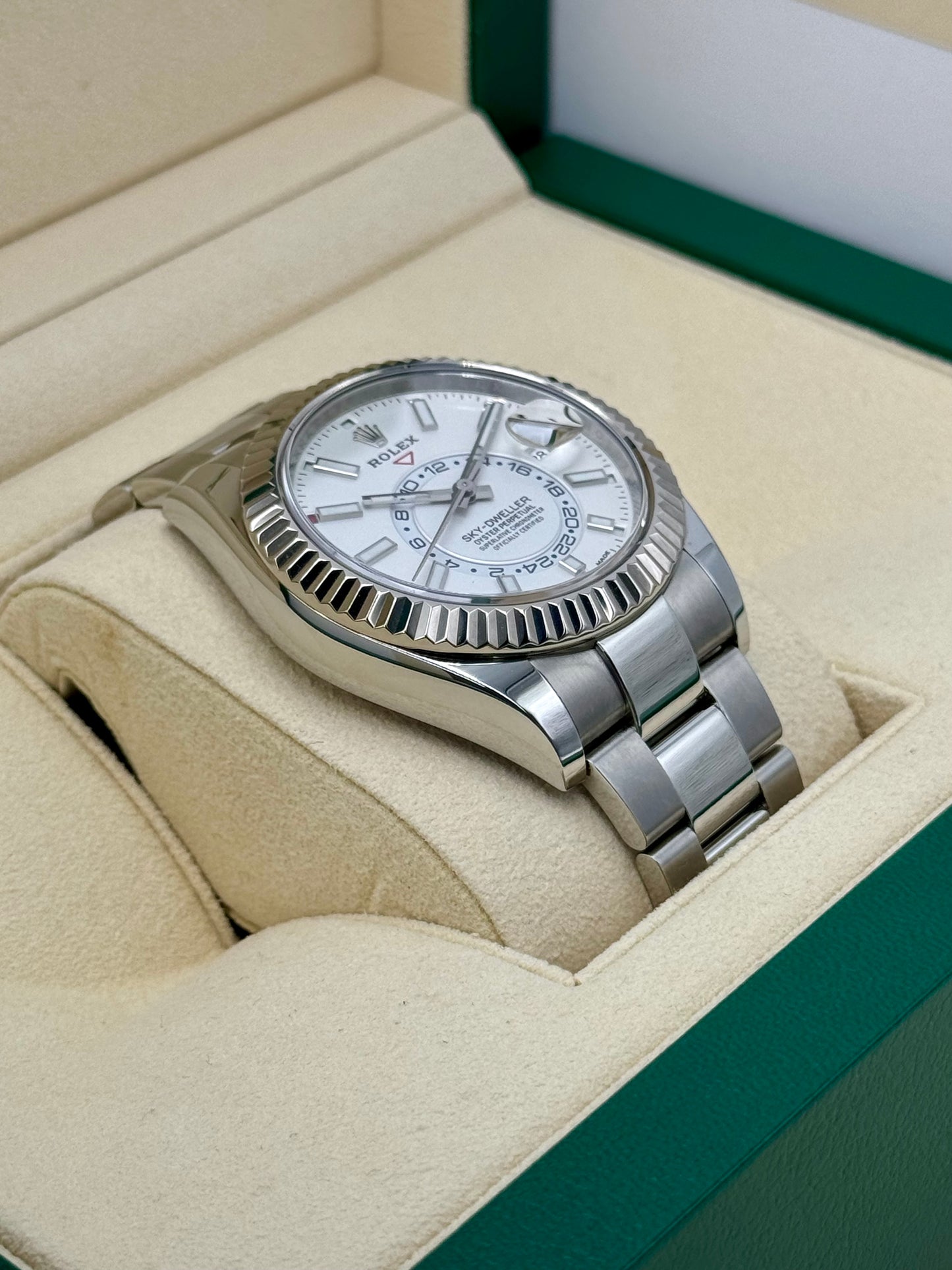 2023 Rolex Sky-Dweller 42mm 326934 Stainless Steel Oyster White Dial