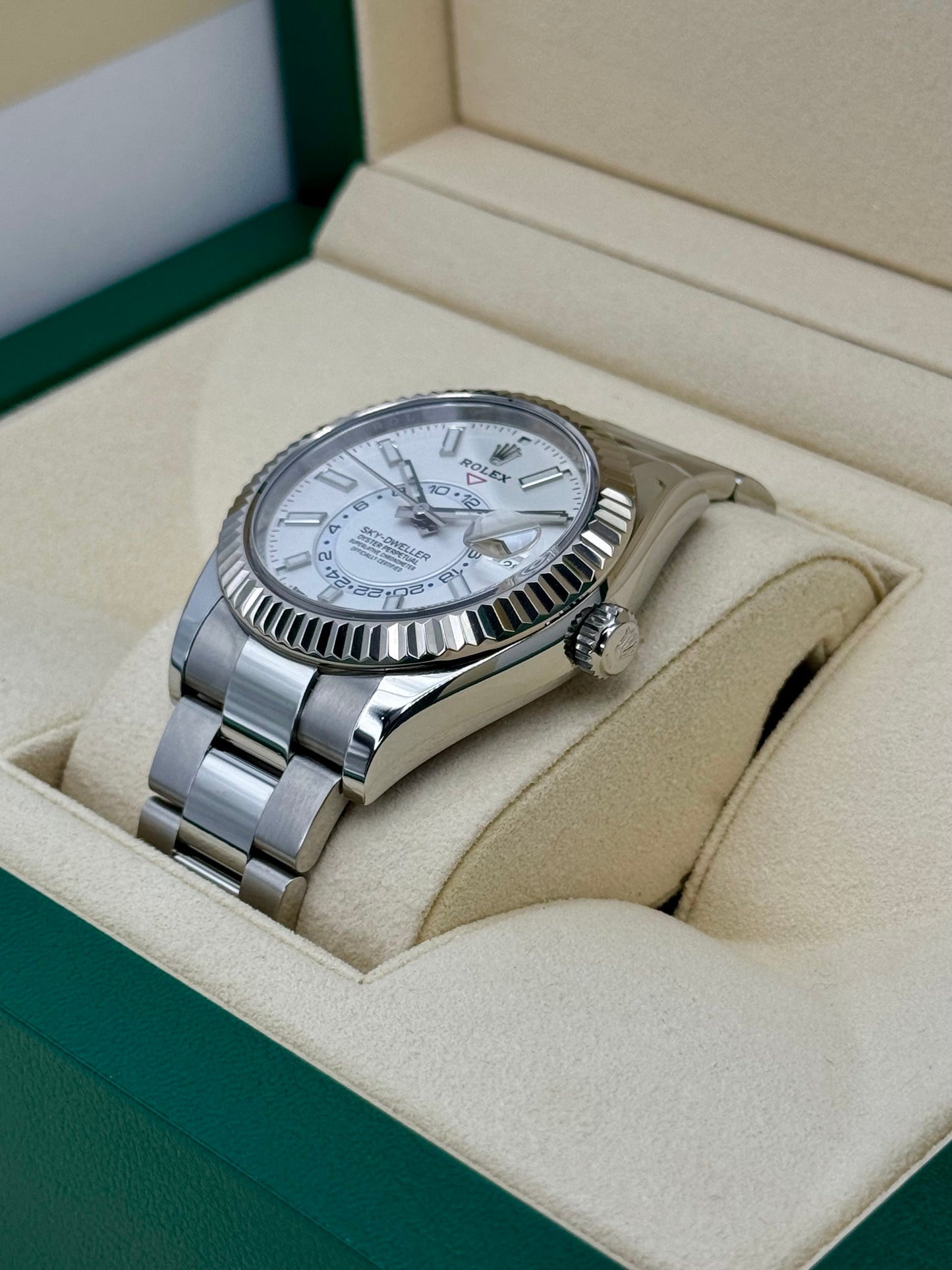 2023 Rolex Sky-Dweller 42mm 326934 Stainless Steel Oyster White Dial