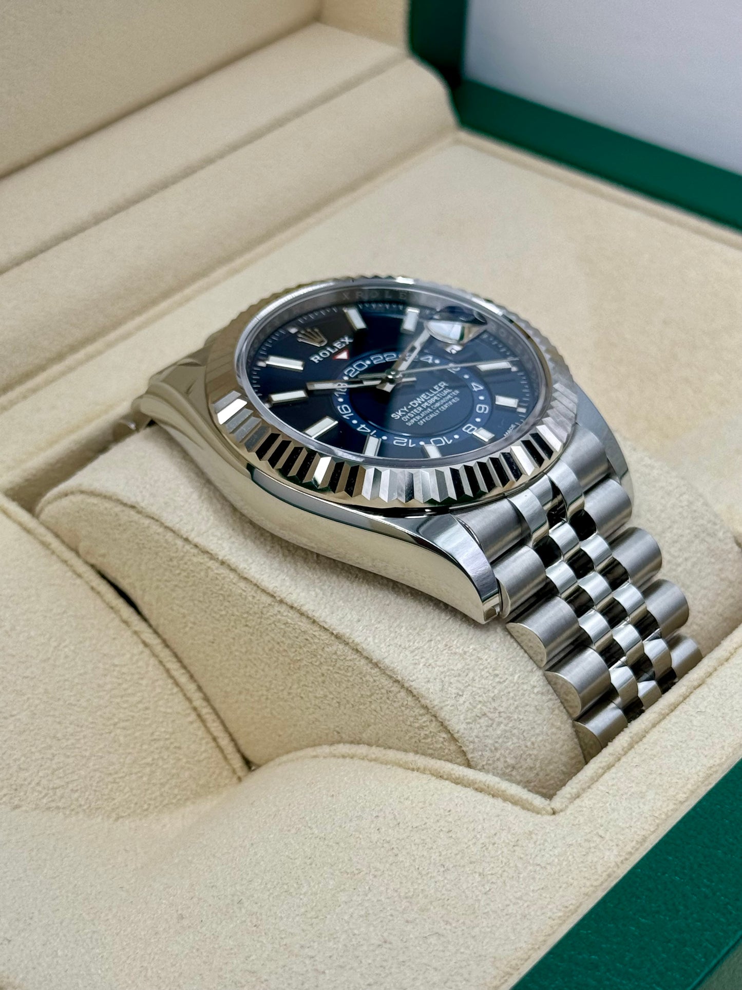 NEW 2023 Rolex Sky-Dweller 42 326934 Stainless Steel Jubilee Blue Dial - MyWatchLLC