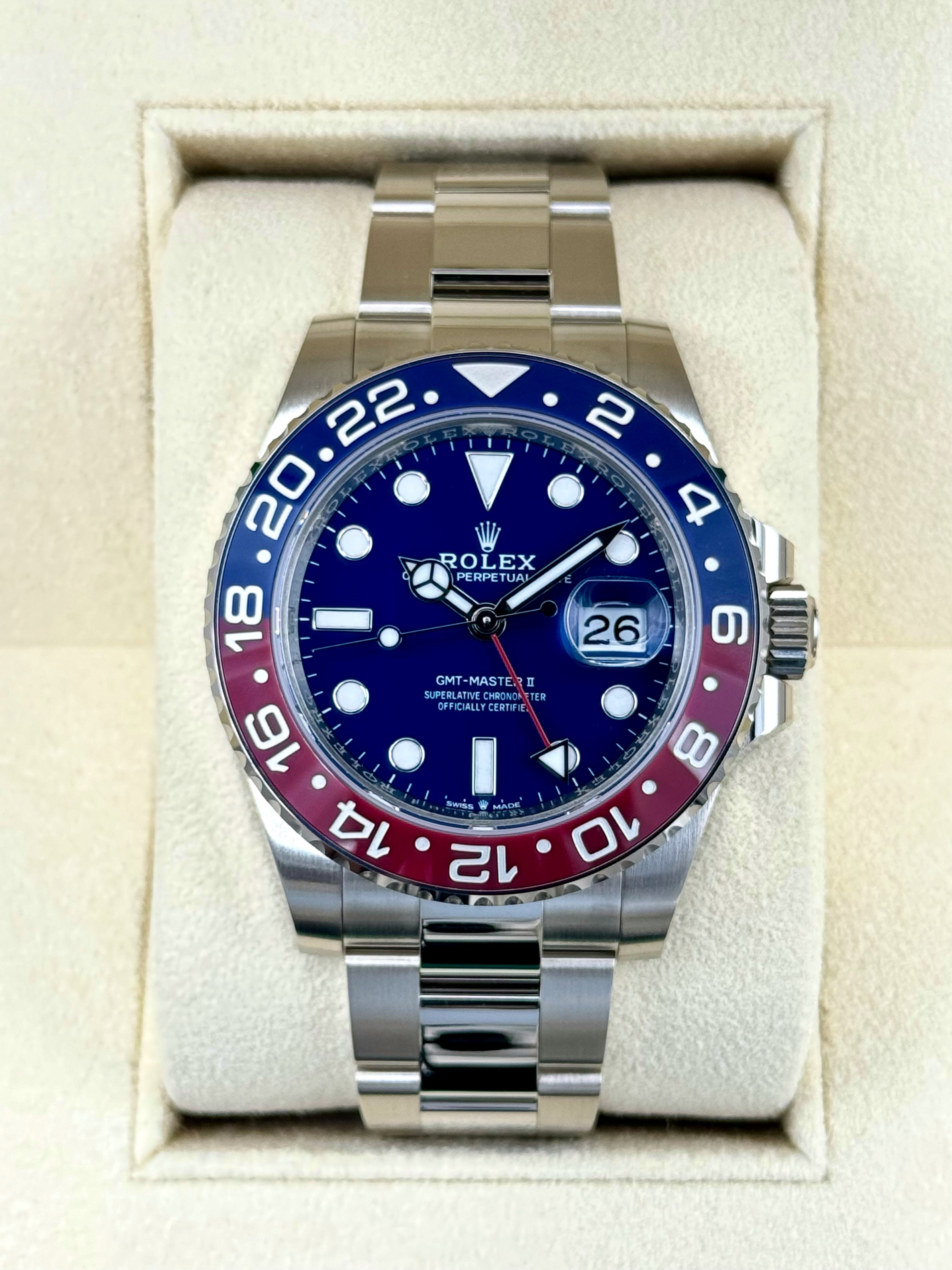 NEW 2024 Rolex GMT Master II Pepsi 40mm 126719BLRO White Gold Oyster