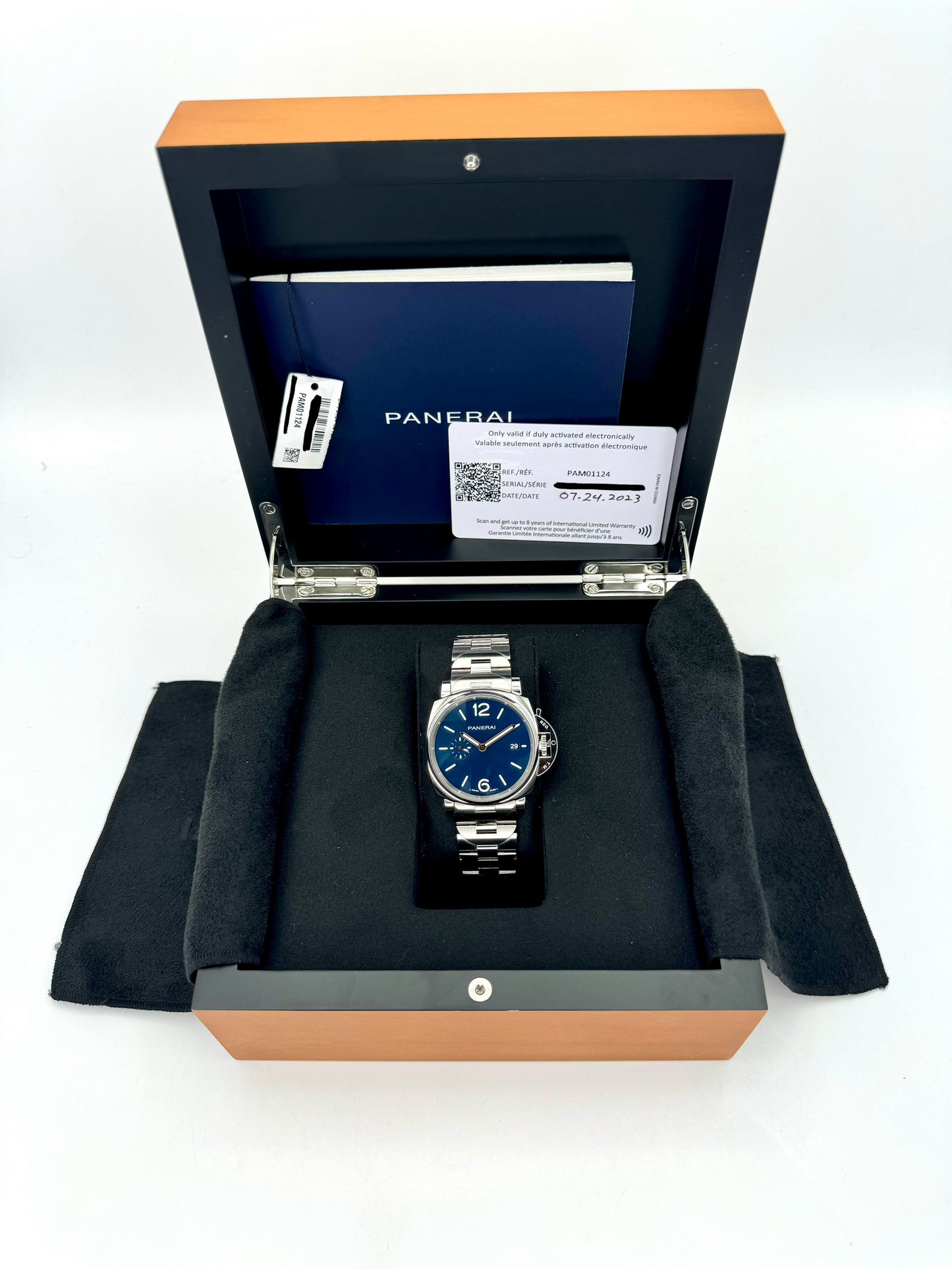 2023 Panerai Luminor Due 42mm PAM01124 Stainless Steel Blue Dial - MyWatchLLC