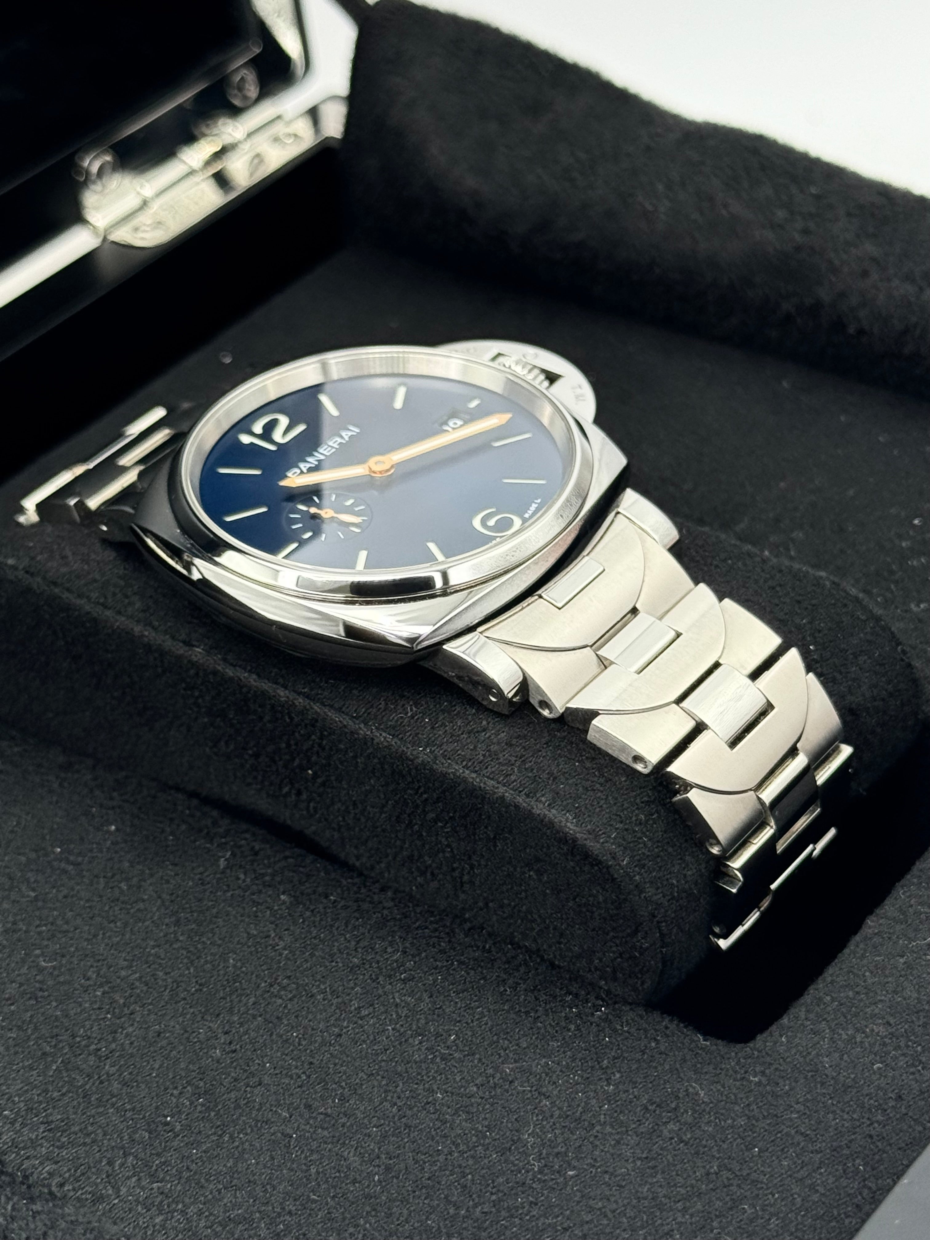 2023 Panerai Luminor Due 42mm PAM01124 Stainless Steel Blue Dial