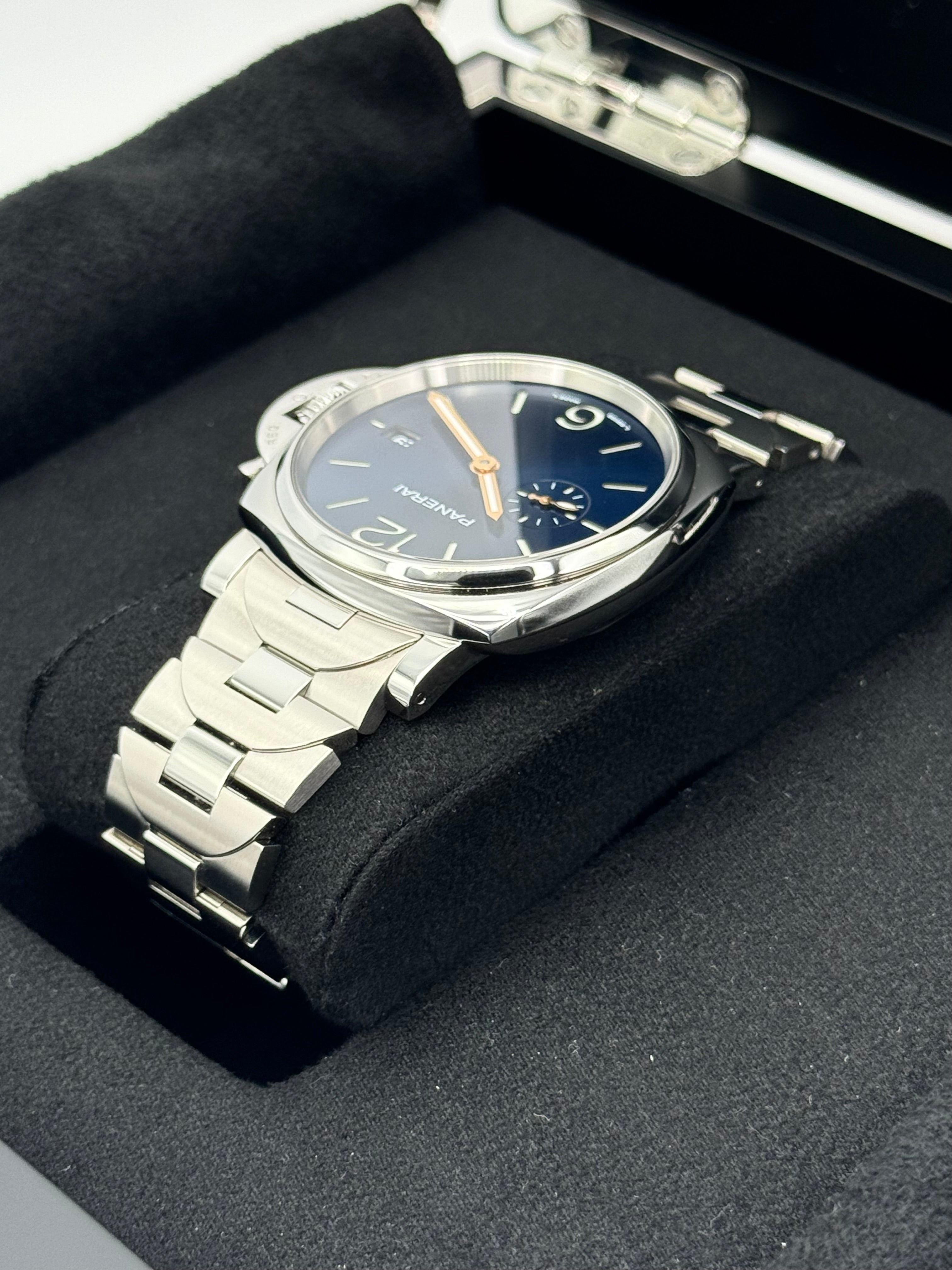 2023 Panerai Luminor Due 42mm PAM01124 Stainless Steel Blue Dial