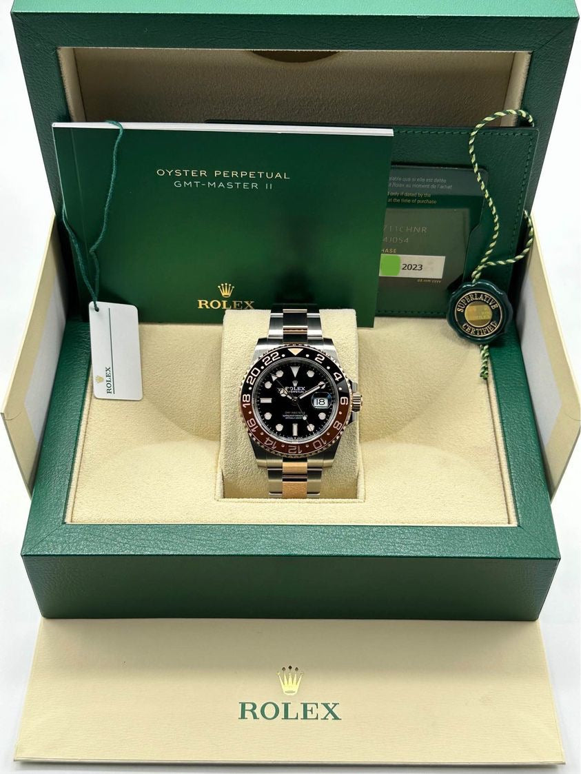 NEW 2023 Rolex GMT-Master II "Rootbeer" 126711CHNR Two-Tone Oyster - MyWatchLLC