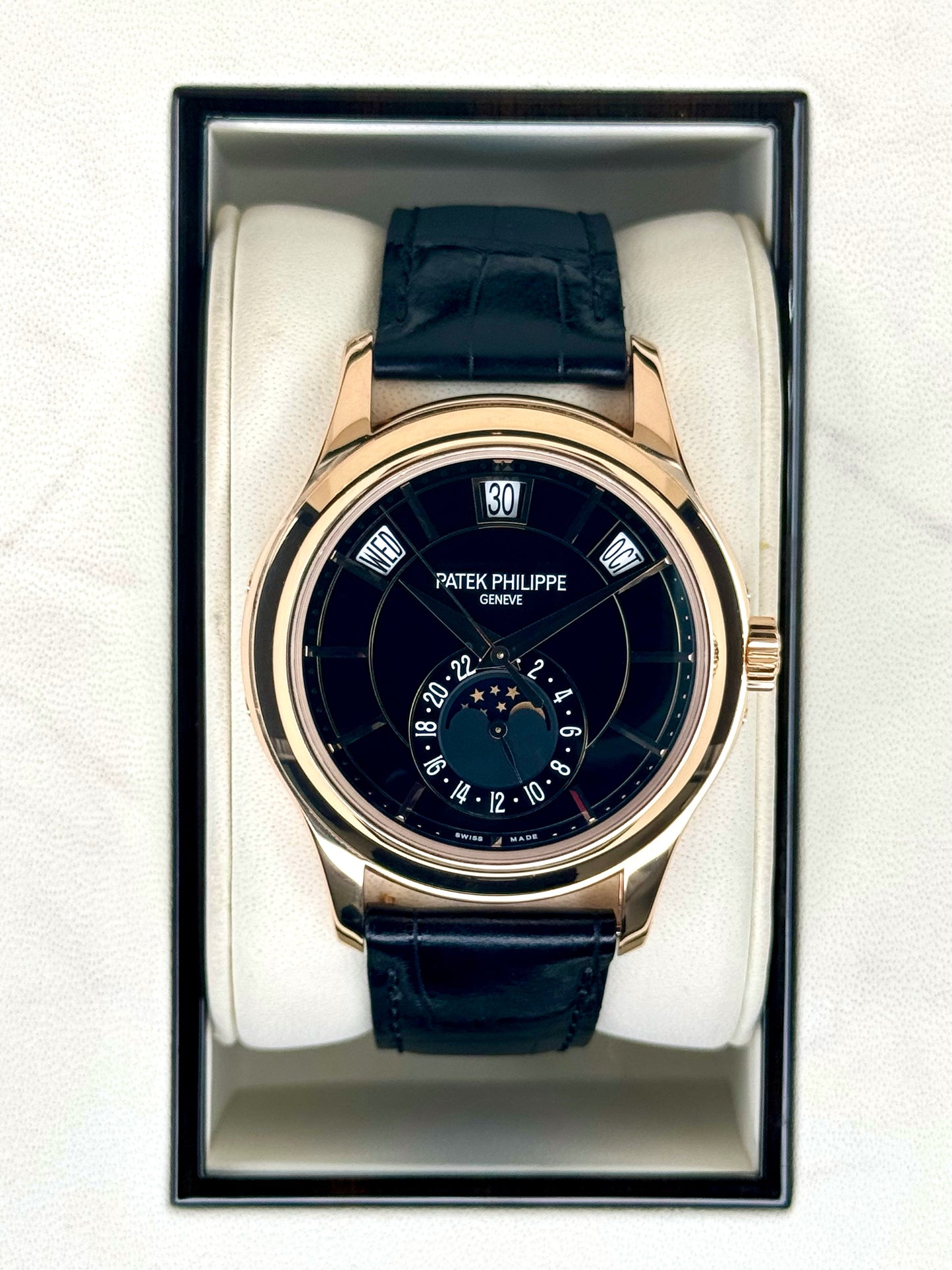 2014 Patek Philippe Annual Calander 40mm 5205R Rose Gold Black Dial