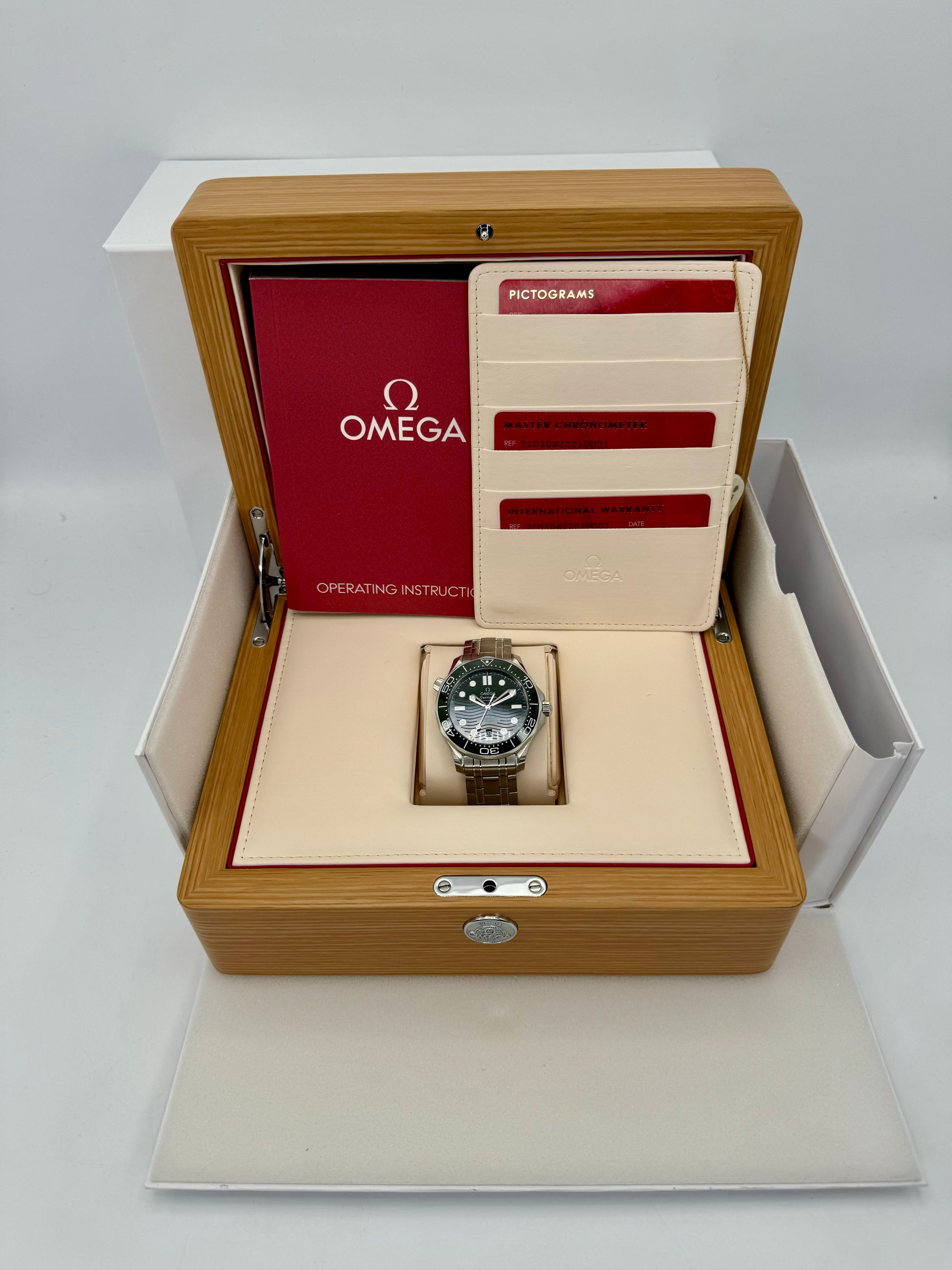 NEW 2023 Omega Seamaster Diver 300M 42mm 21030422110001 Green Dial - MyWatchLLC