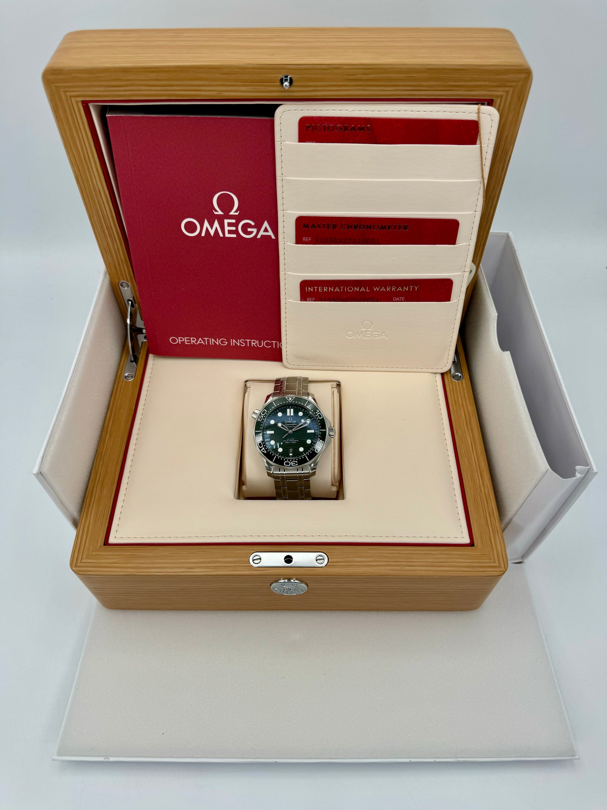 NEW 2023 Omega Seamaster Diver 300M 42mm 21030422110001 Green Dial - MyWatchLLC