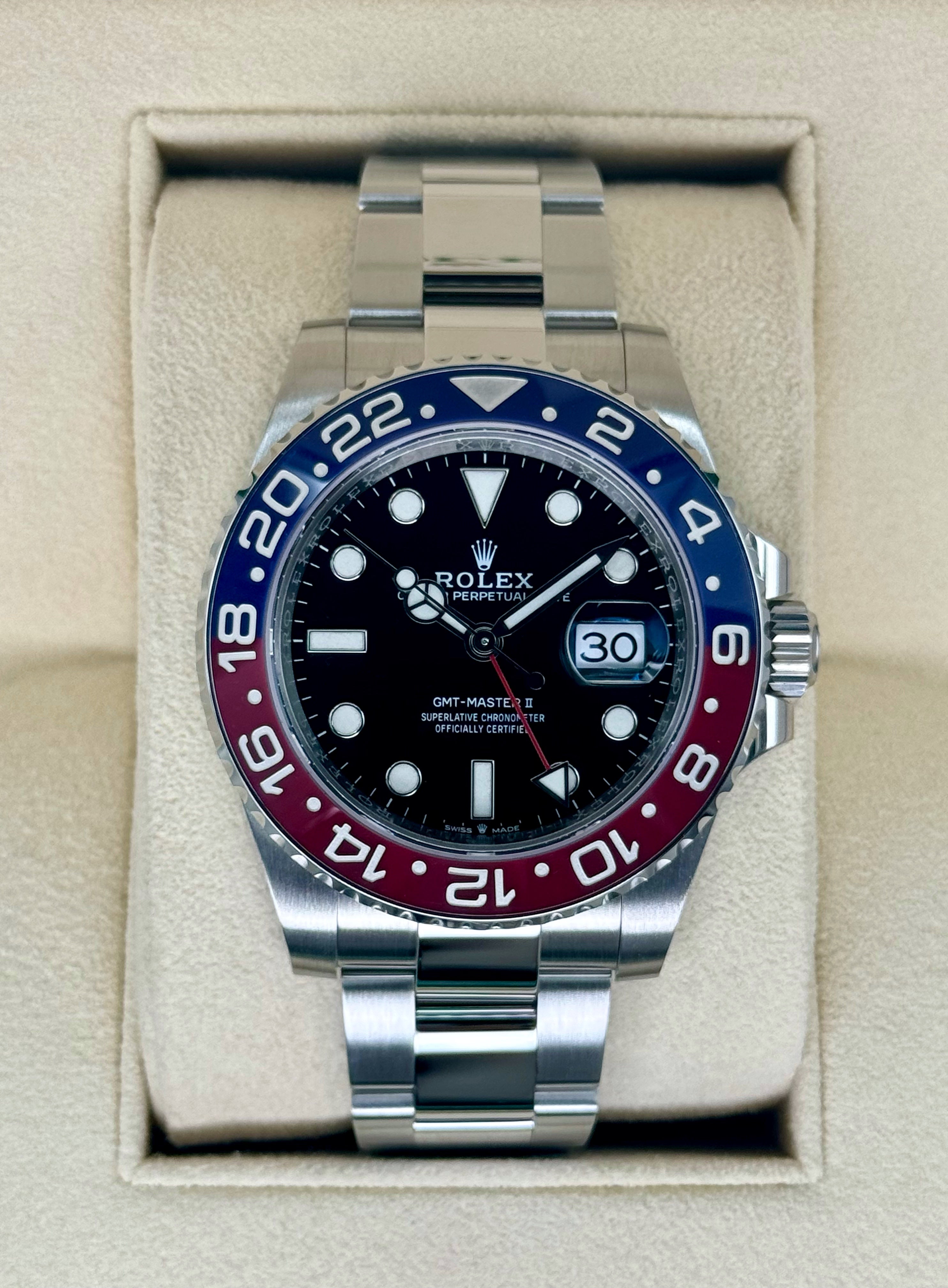 2022 Rolex GMT Master II Pepsi 40mm 126710BLRO Oyster MyWatchLLC