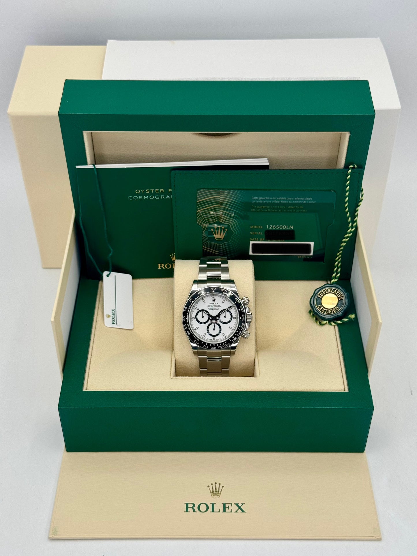 2024 Rolex Daytona 40mm 126500LN Stainless Steel Panda Dial