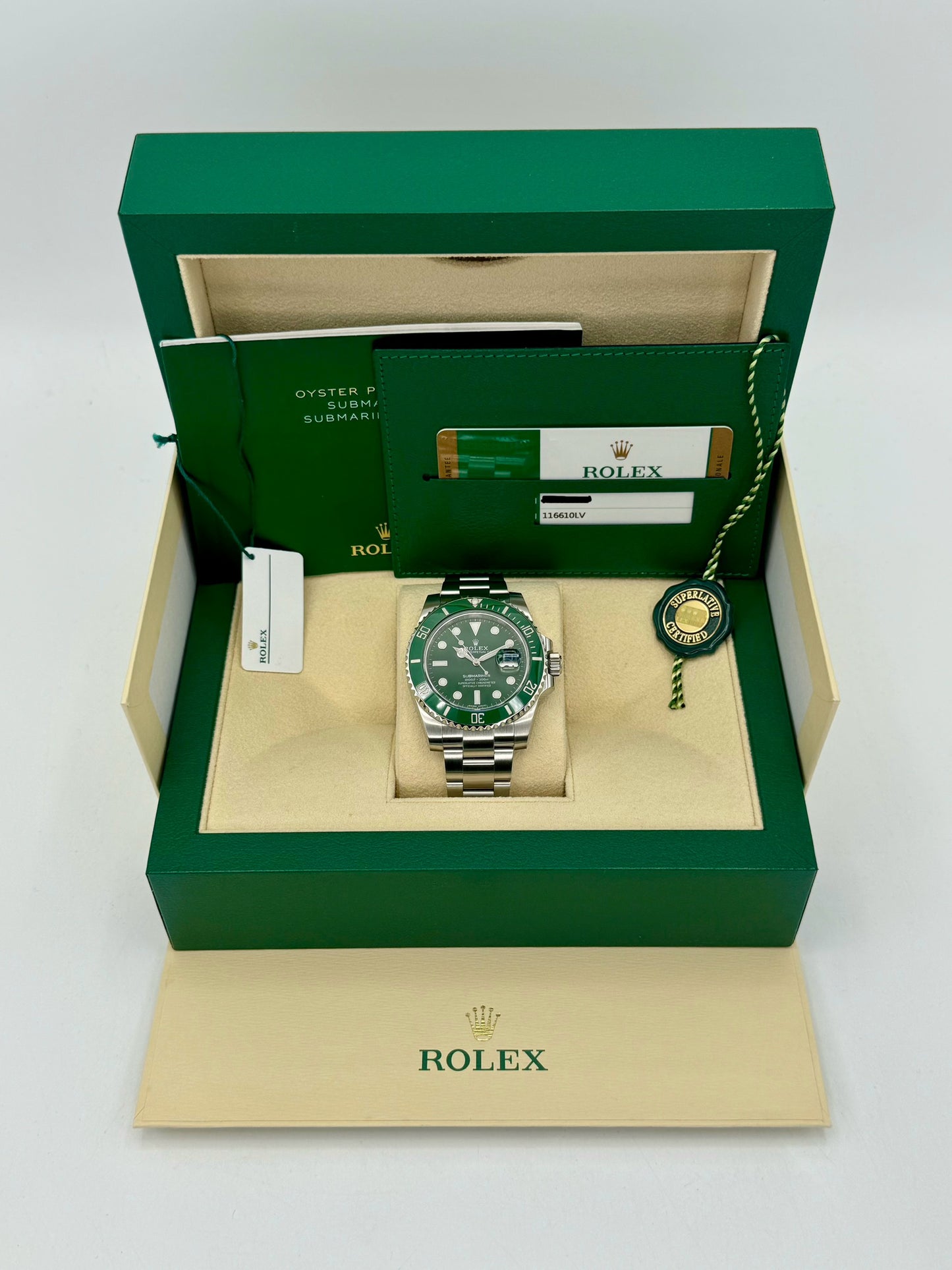 2018 Submariner “Hulk” 40mm 116610LV Stainless Steel Green Dial - MyWatchLLC