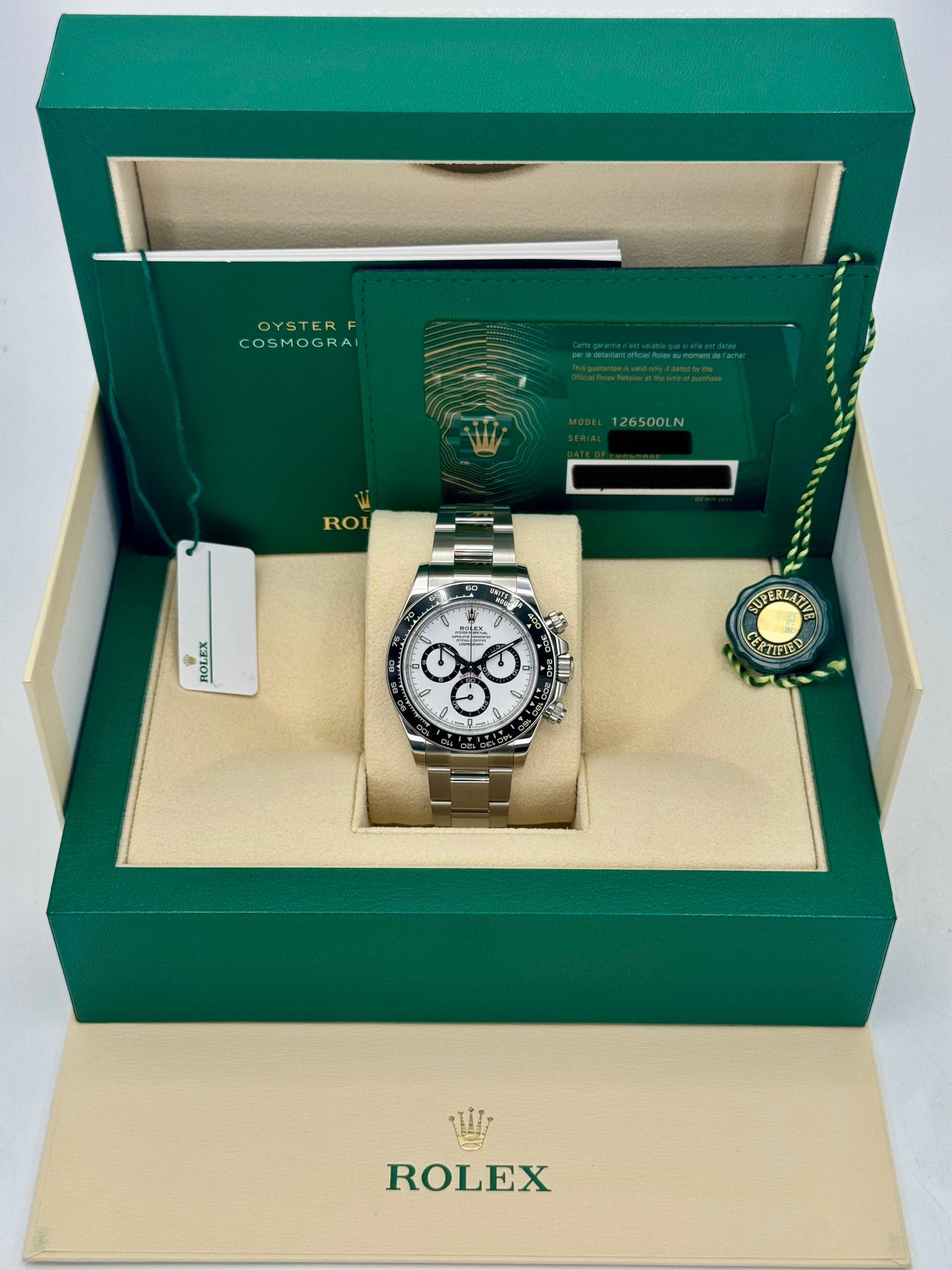 2024 Rolex Daytona 40mm 126500LN Stainless Steel Panda Dial