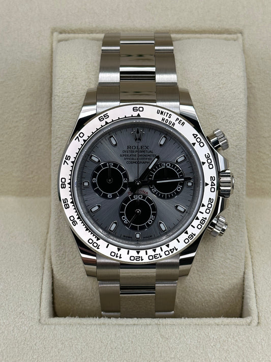 NEW 2023 Rolex Daytona 40mm 116509 White Gold Silver Dial - MyWatchLLC