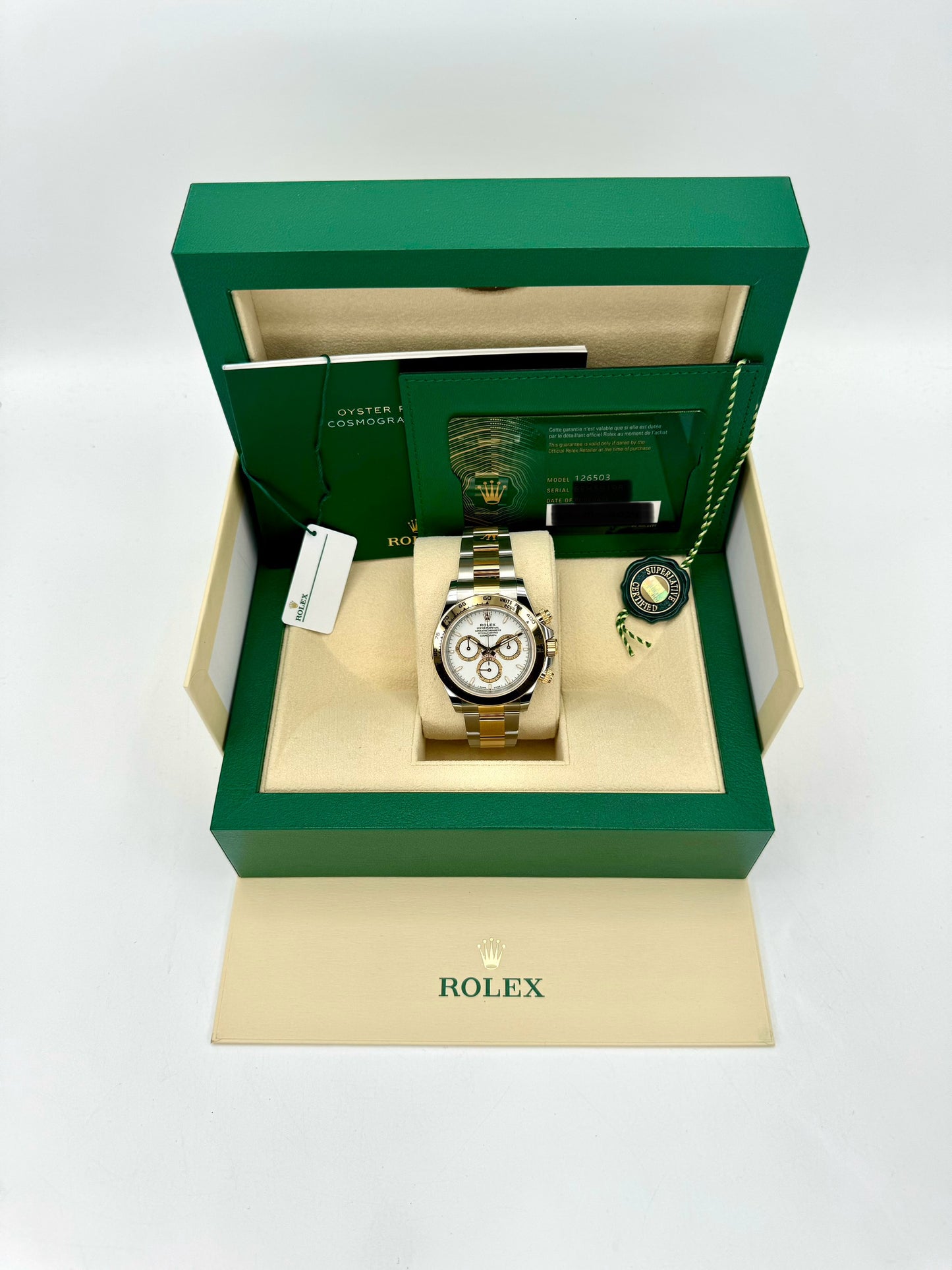 NEW 2024 Rolex Daytona 40mm 126503 Two-Tone White Dial - MyWatchLLC