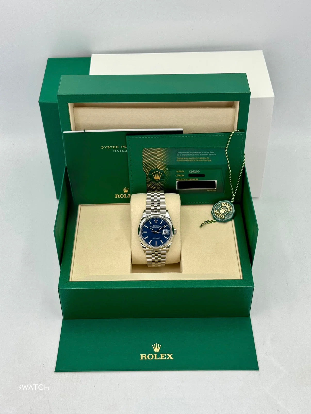 NEW 2026 Rolex Datejust 36mm 126200 Stainless Steel Jubilee Blue Dial - MyWatchLLC