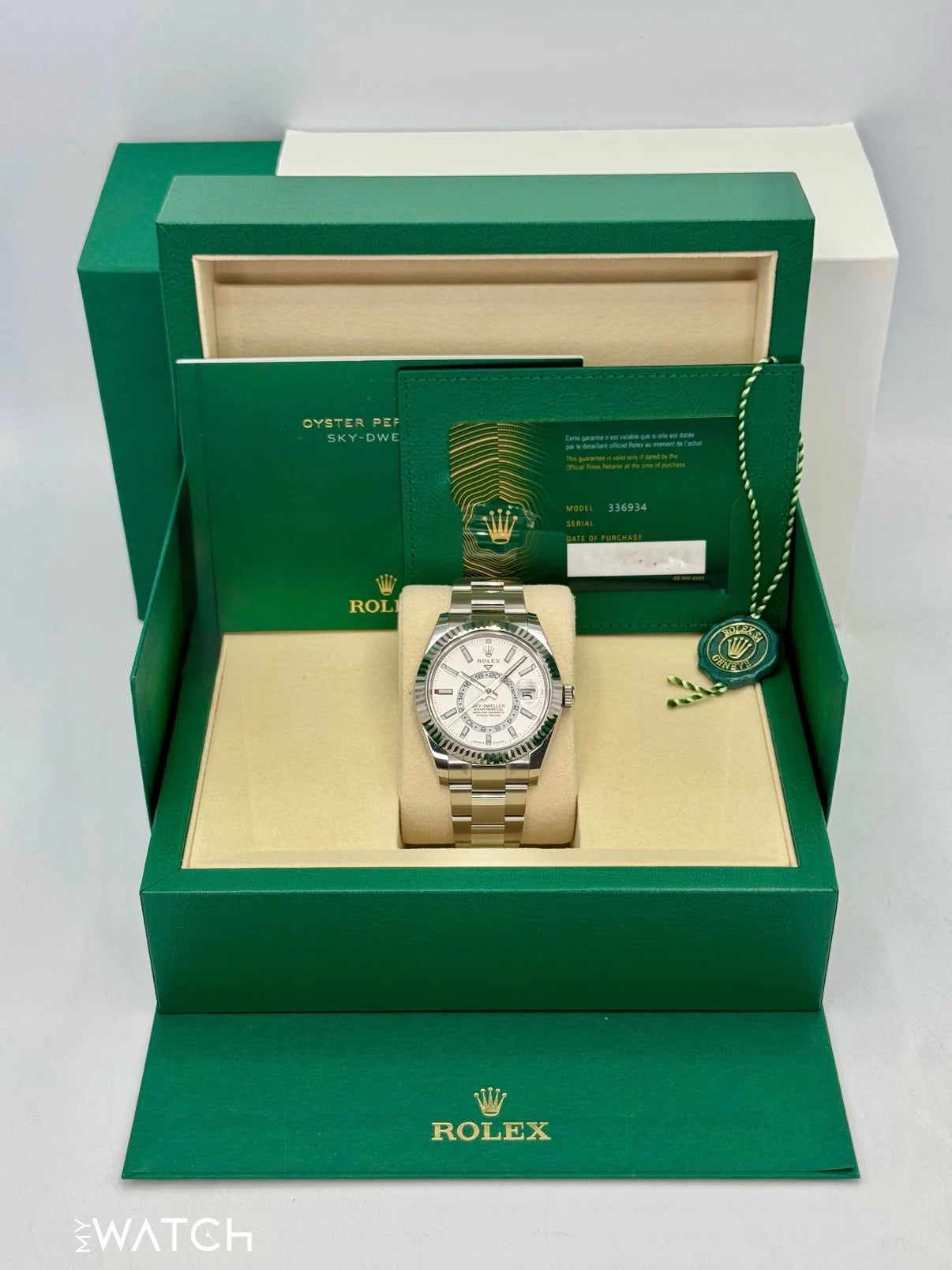 NEW 2025 Rolex Sky-Dweller 42mm 336934 Stainless Steel Oyster White Dial - MyWatchLLC