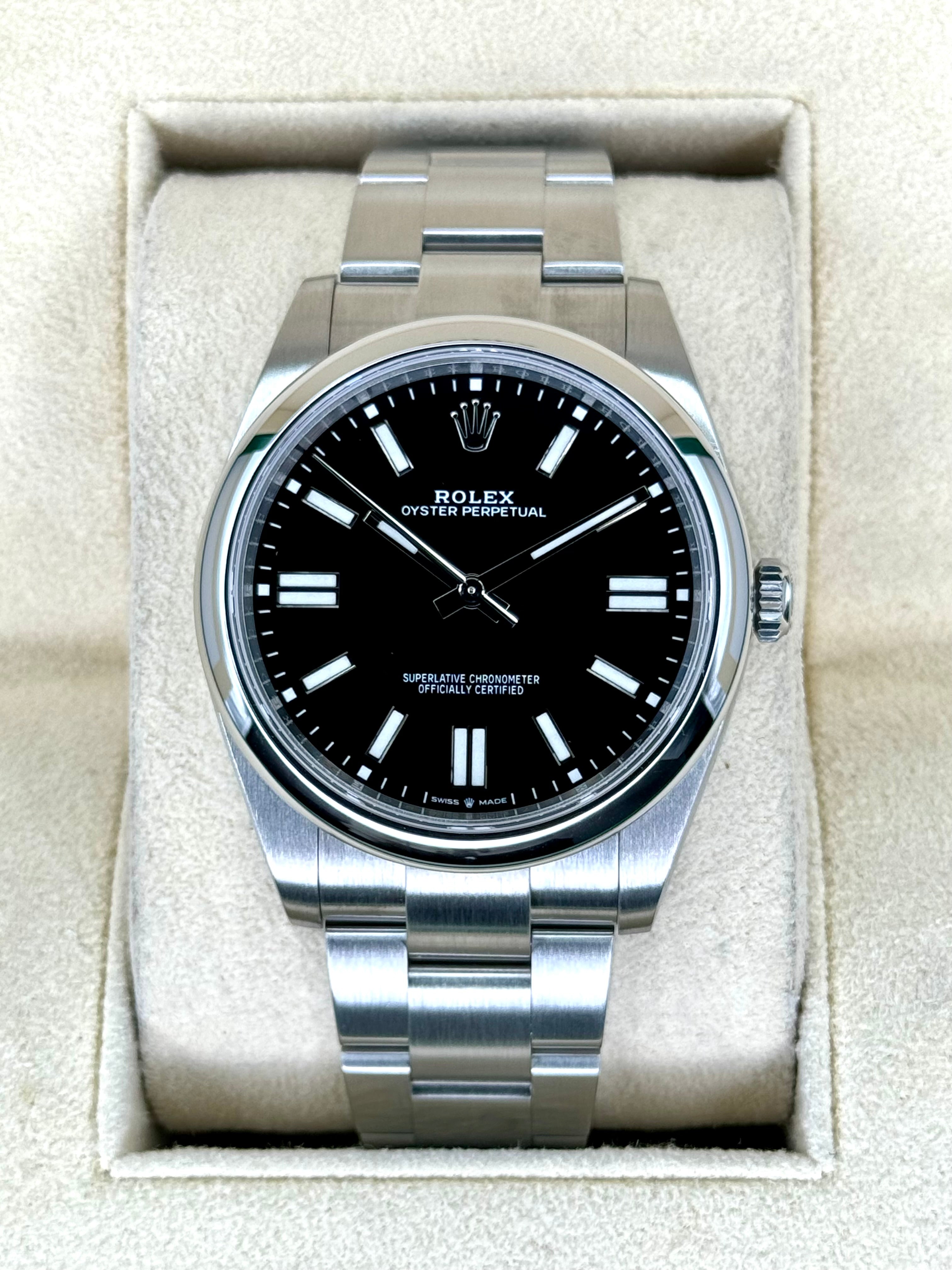 Rolex 124300 black sale