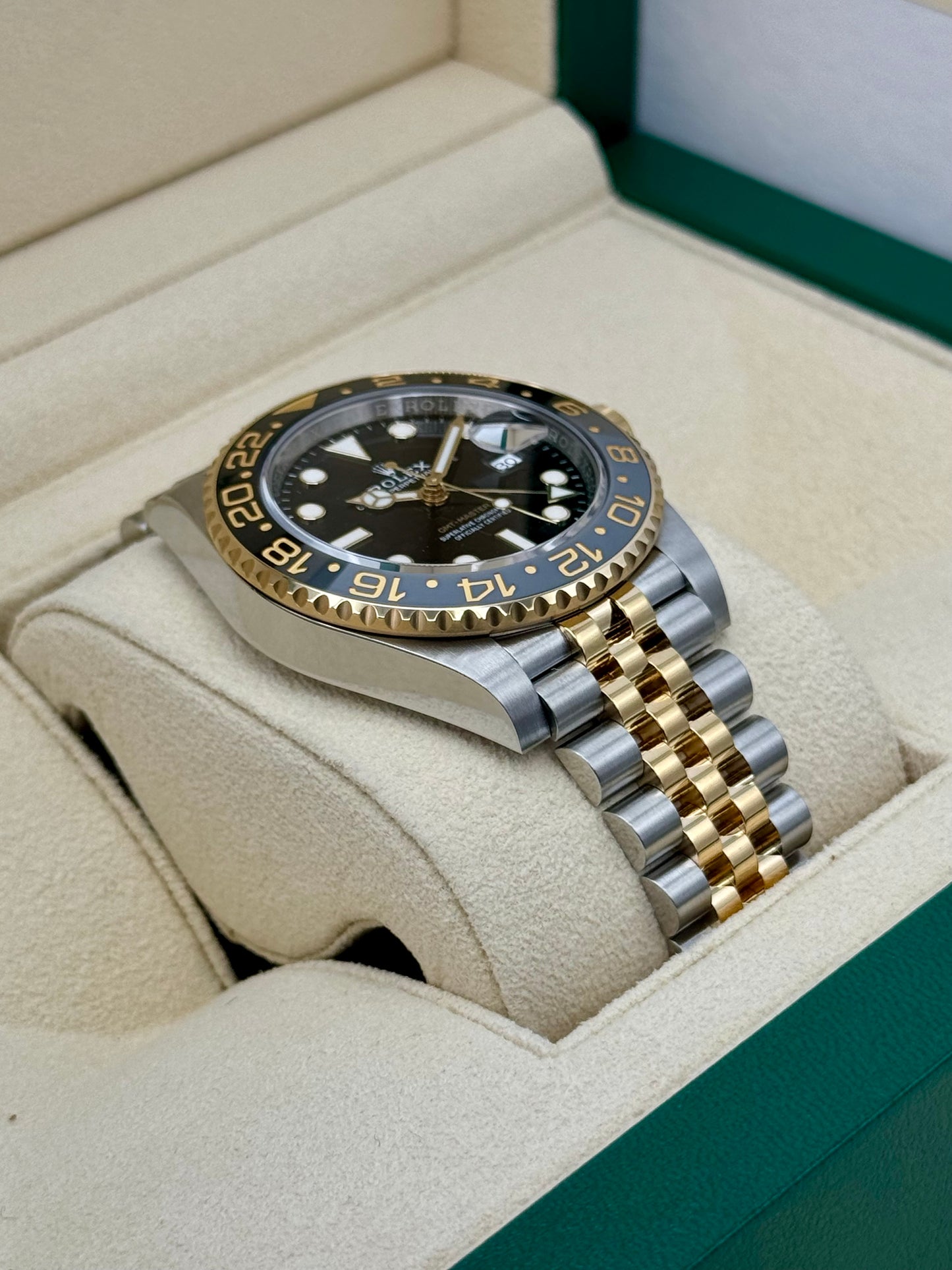 2024 Rolex GMT-Master II 40mm 126713GRNR Two-Tone Jubilee Black Dial