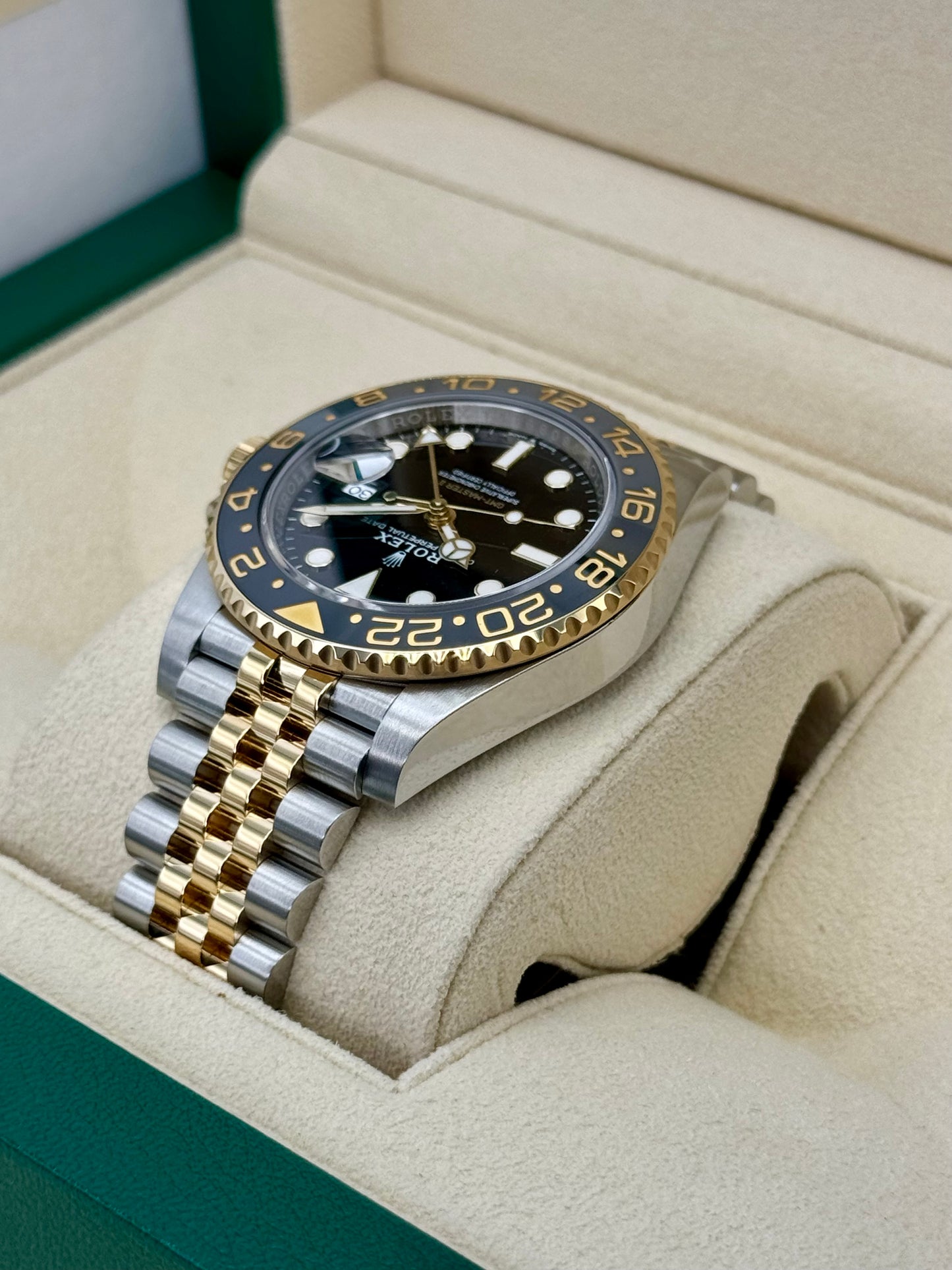 2024 Rolex GMT-Master II 40mm 126713GRNR Two-Tone Jubilee Black Dial