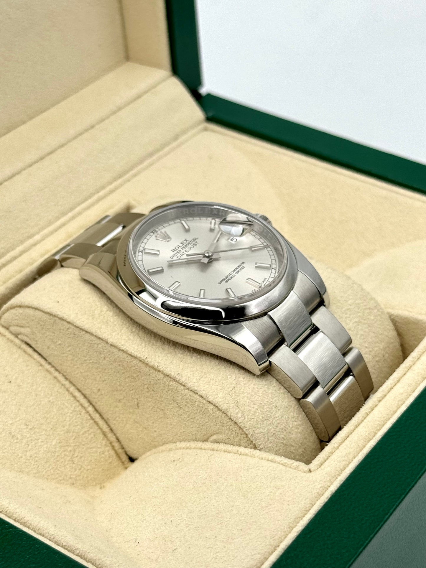 2016 Rolex Datejust 36mm 116200 Stainless Steel Oyster Silver Dial - MyWatchLLC