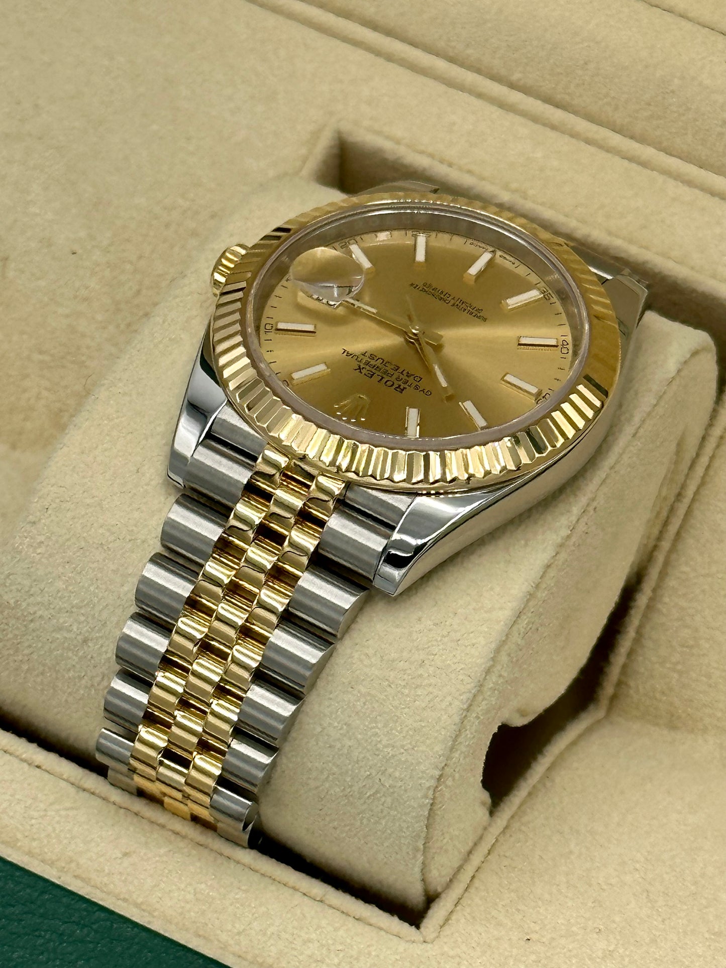 2021 Rolex Datejust 41mm 126333 Two-Tone Jubilee Champagne Stick Dial - MyWatchLLC