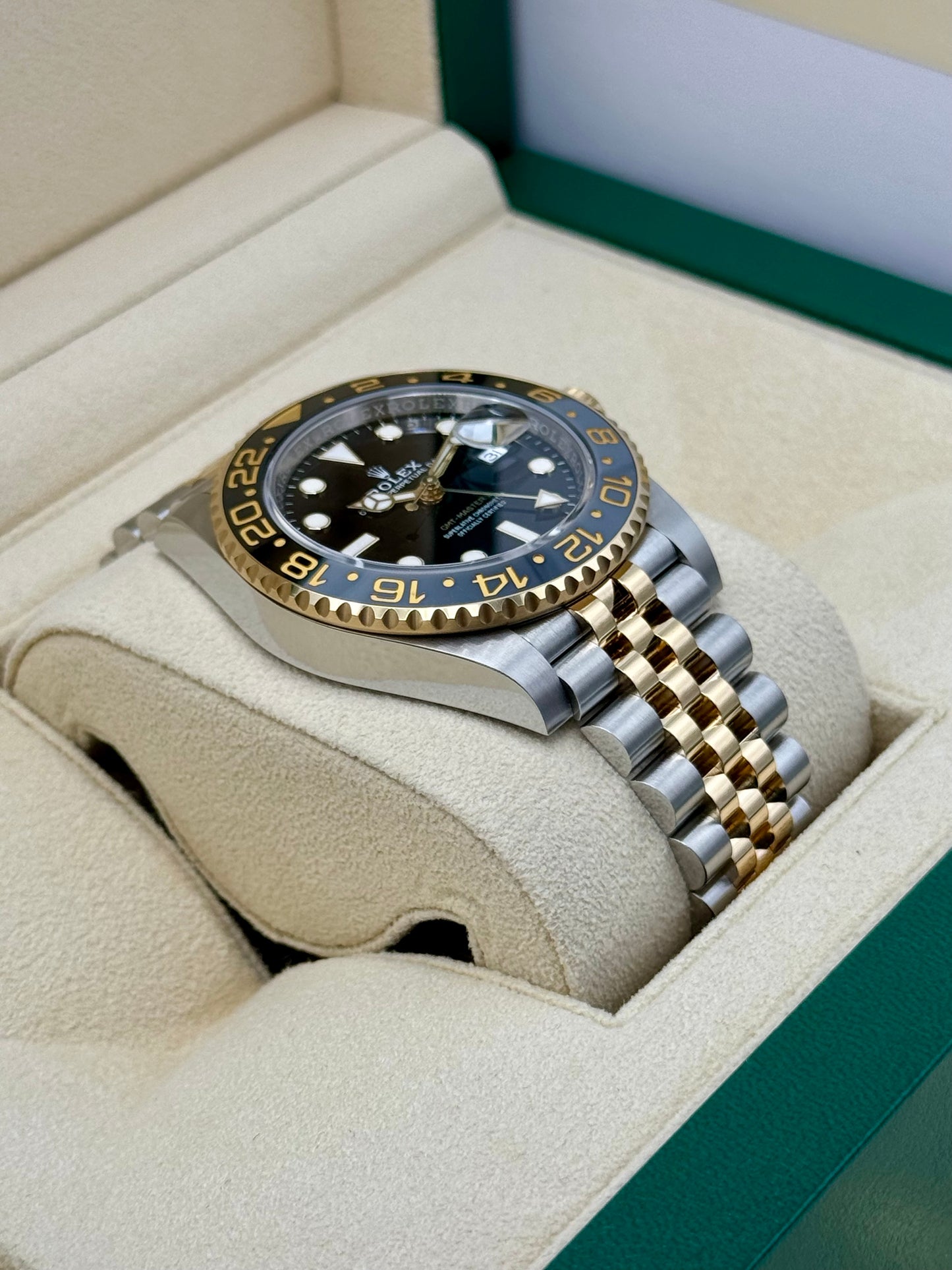 2024 Rolex GMT-Master II 40mm 126713GRNR Two-Tone Jubilee Black Dial - MyWatchLLC