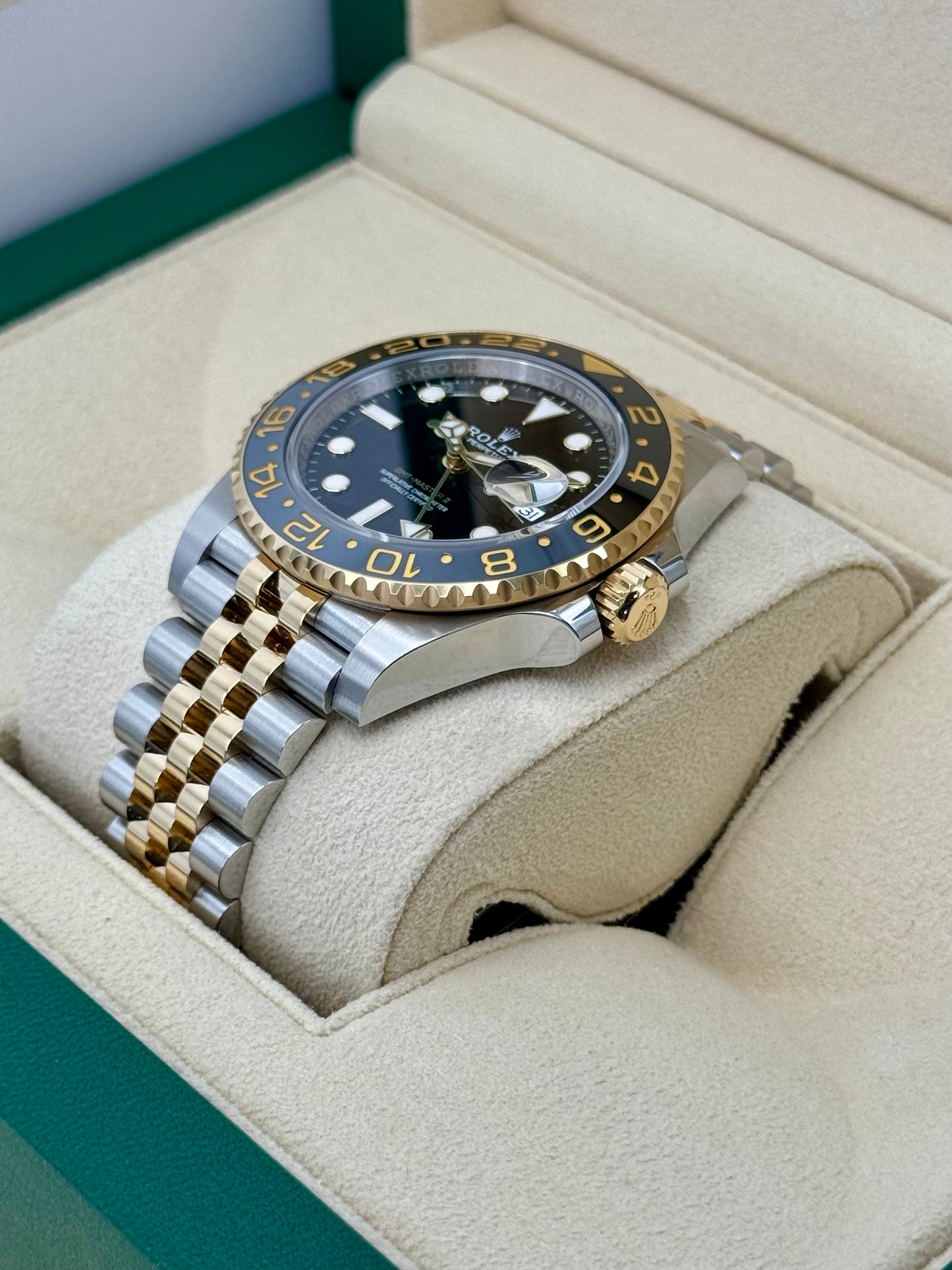 2024 Rolex GMT-Master II 40mm 126713GRNR Two-Tone Jubilee Black Dial - MyWatchLLC