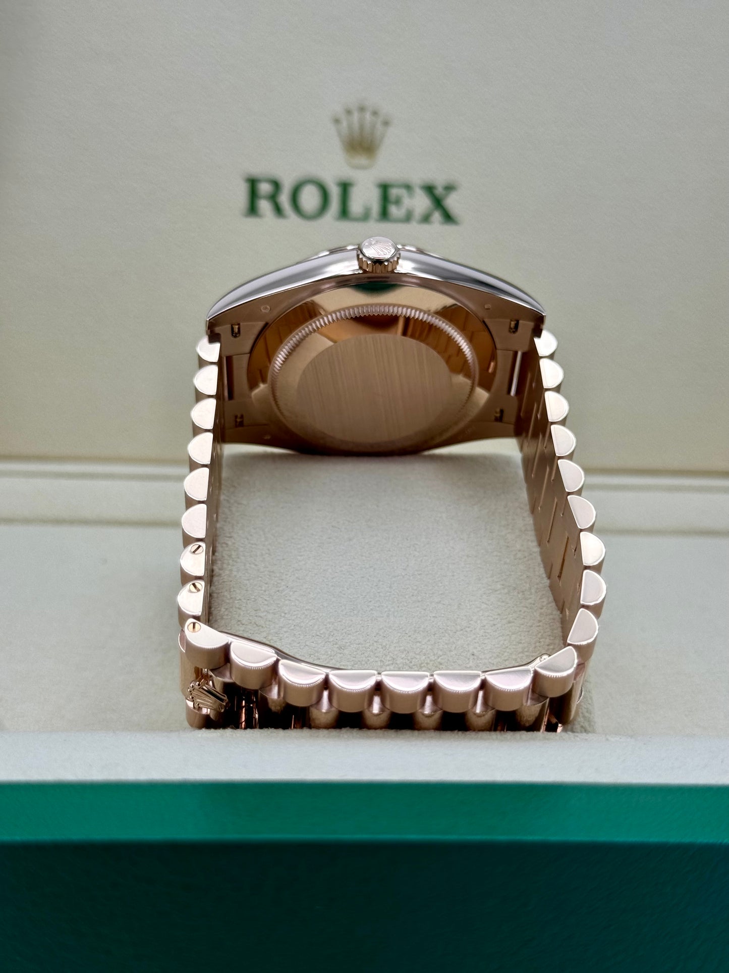 NEW 2024 Rolex Day-Date 40mm 228235 Rose Gold MOP Diamond Dial