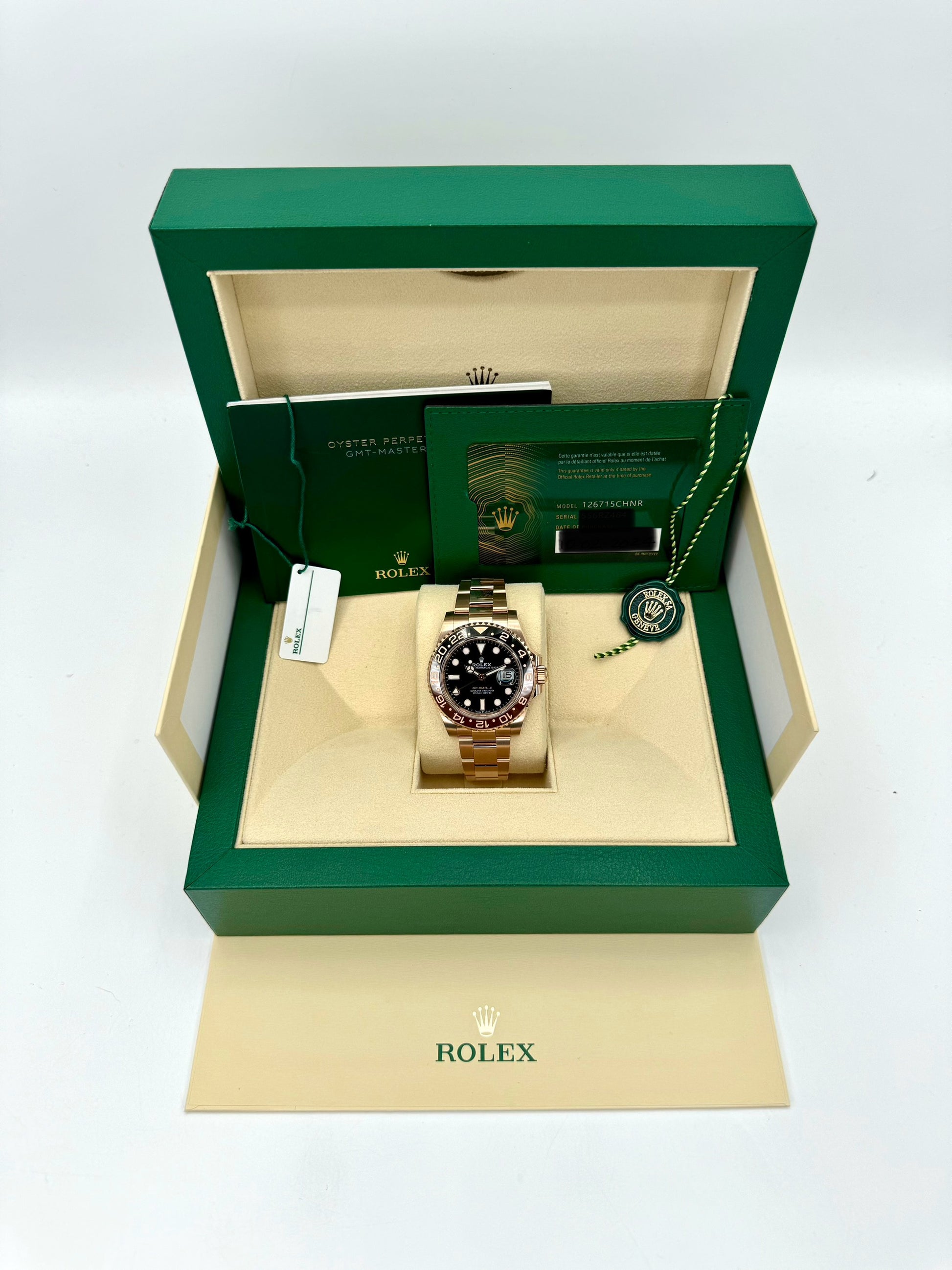 NEW 2024 Rolex GMT-Master II "Rootbeer" 40mm 126715CHNR Rose Gold - MyWatchLLC