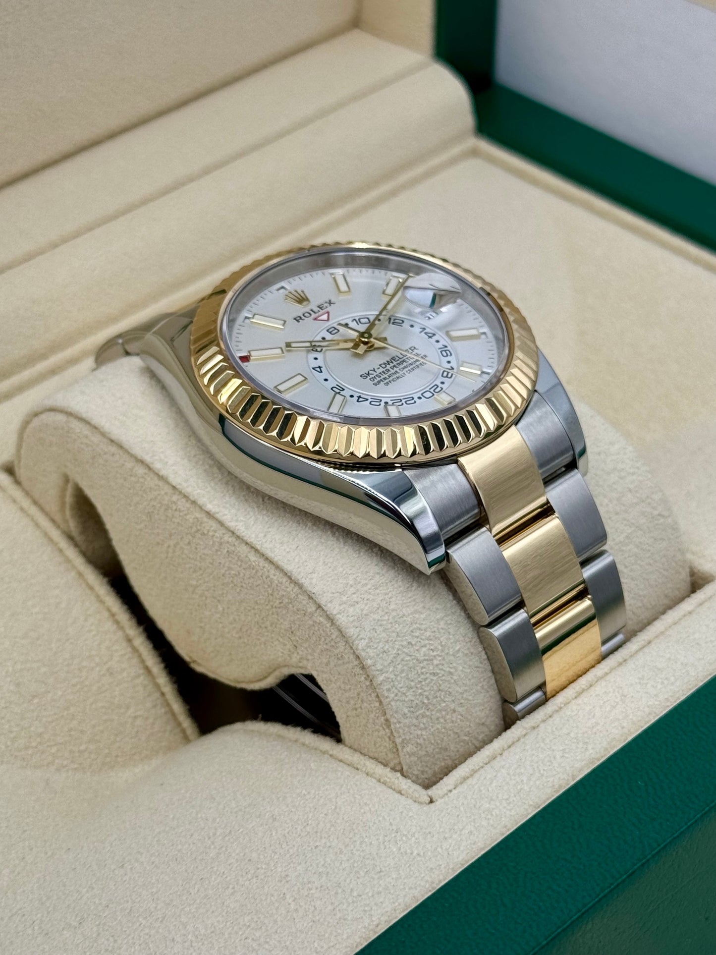 2019 Rolex Sky-Dweller 42mm 326933 Two-Tone Oyster White Dial