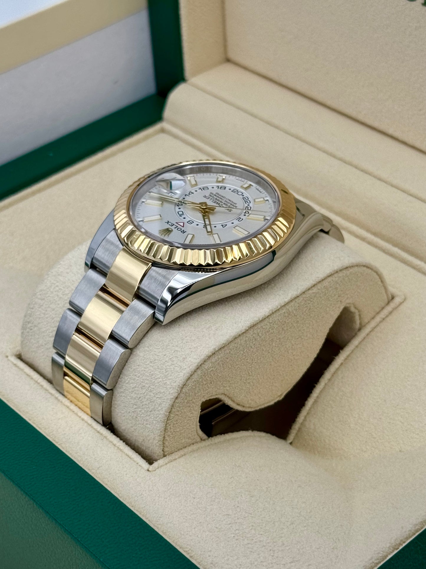 2019 Rolex Sky-Dweller 42mm 326933 Two-Tone Oyster White Dial