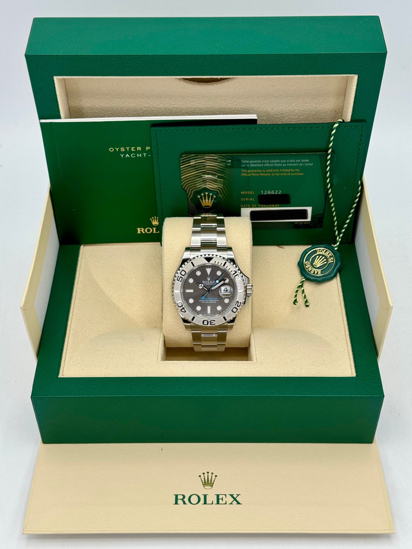 NEW 2024 Rolex Yacht-Master 40mm 126622 Stainless Steel Rhodium Dial