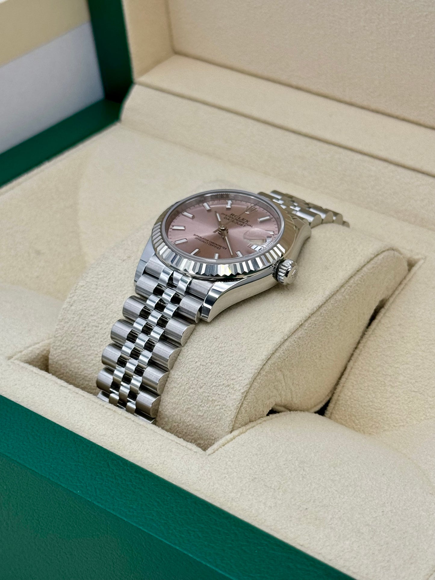 NEW 2024 Rolex Datejust 31mm 278274 Stainless Steel Jubilee Pink Dial