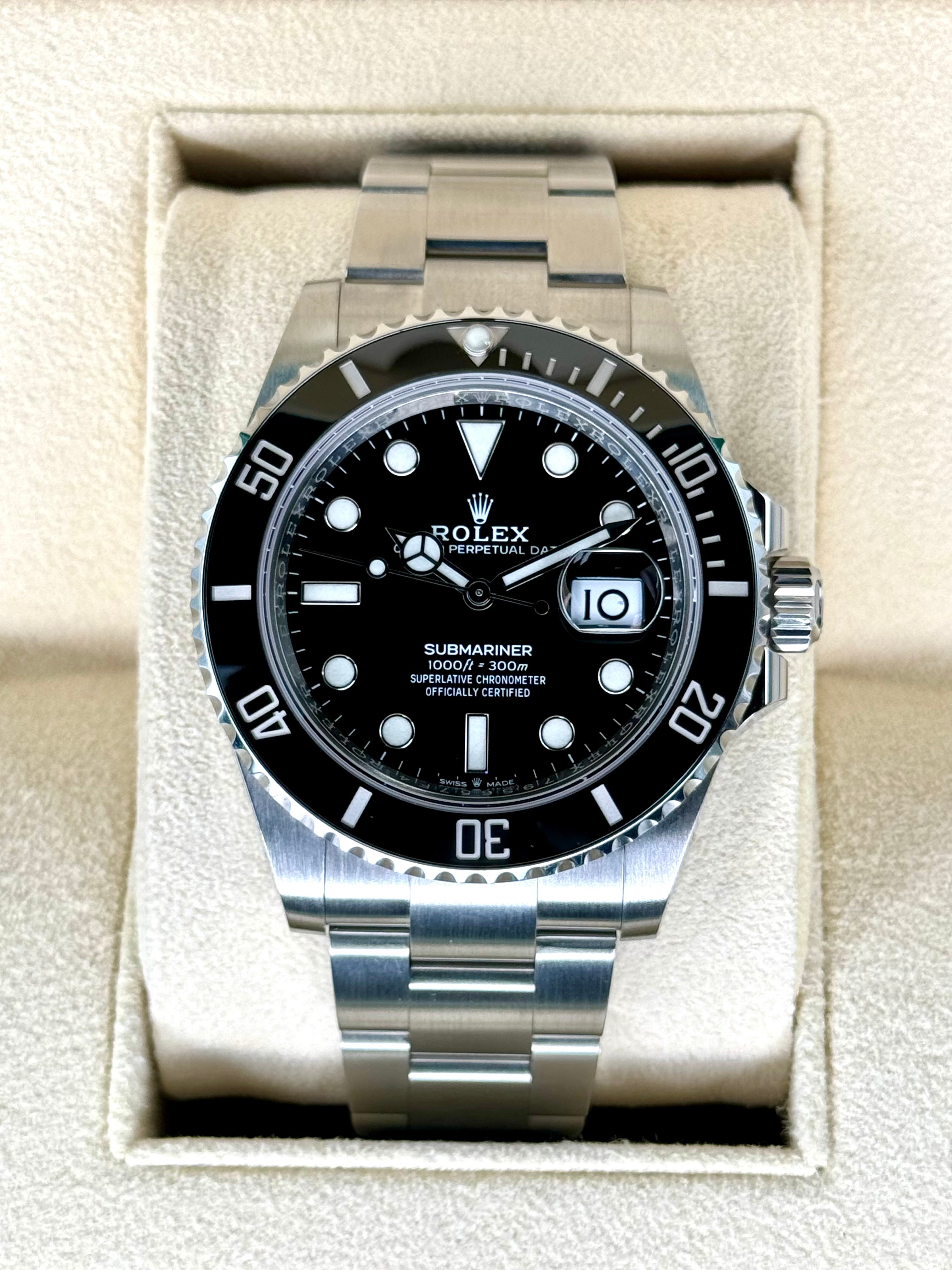 2022 Rolex Submariner 41mm 126610LN Stainless Steel Black Dial