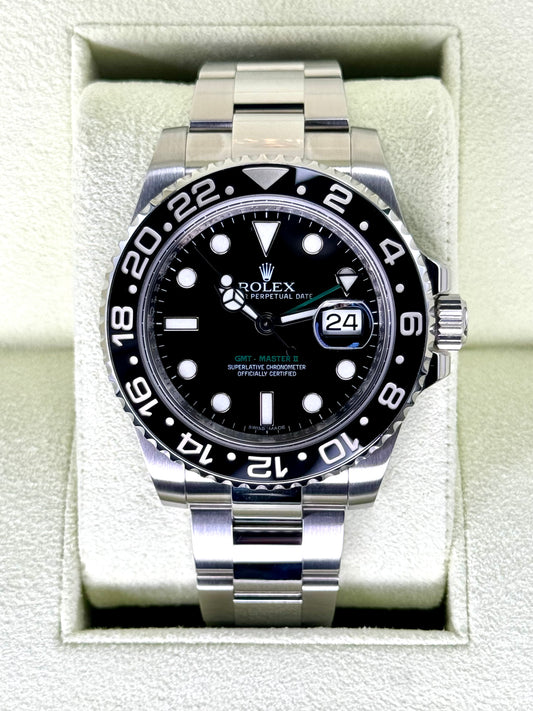 2013 Rolex GMT-Master II 40mm 116710LN Stainless Steel Black Dial - MyWatchLLC