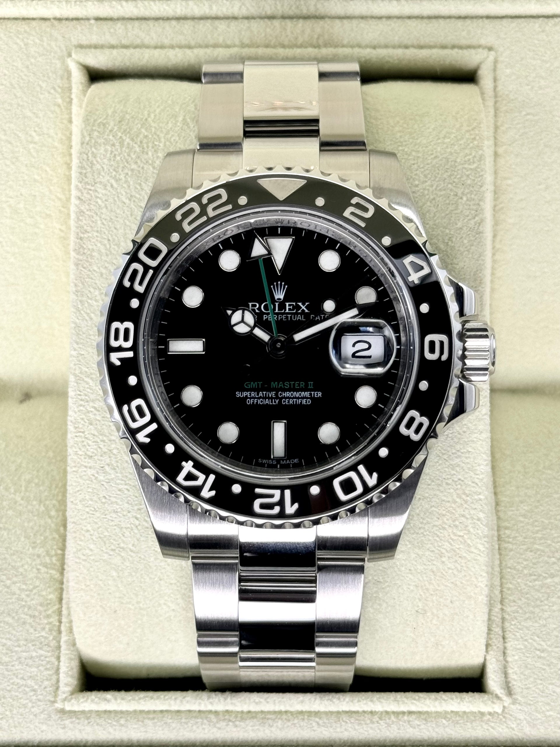 2010 Rolex GMT-Master II 40mm 116710LN Stainless Steel Black Dial