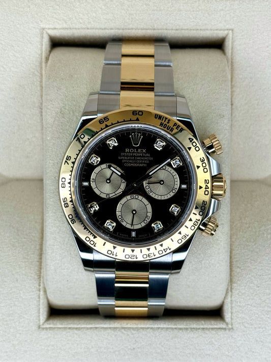 NEW 2024 Rolex Daytona 40mm 126503 Two-Tone Black Diamond Dial