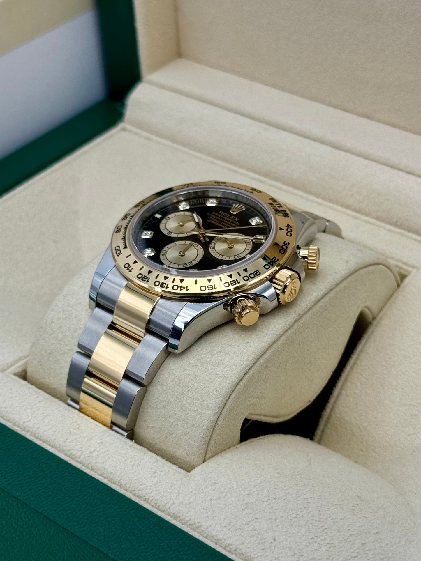 NEW 2024 Rolex Daytona 40mm 126503 Two-Tone Black Diamond Dial