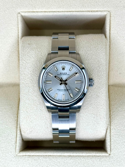 NEW 2024 Rolex Oyster Perpetual 28mm 276200 Silver Dial - MyWatchLLC