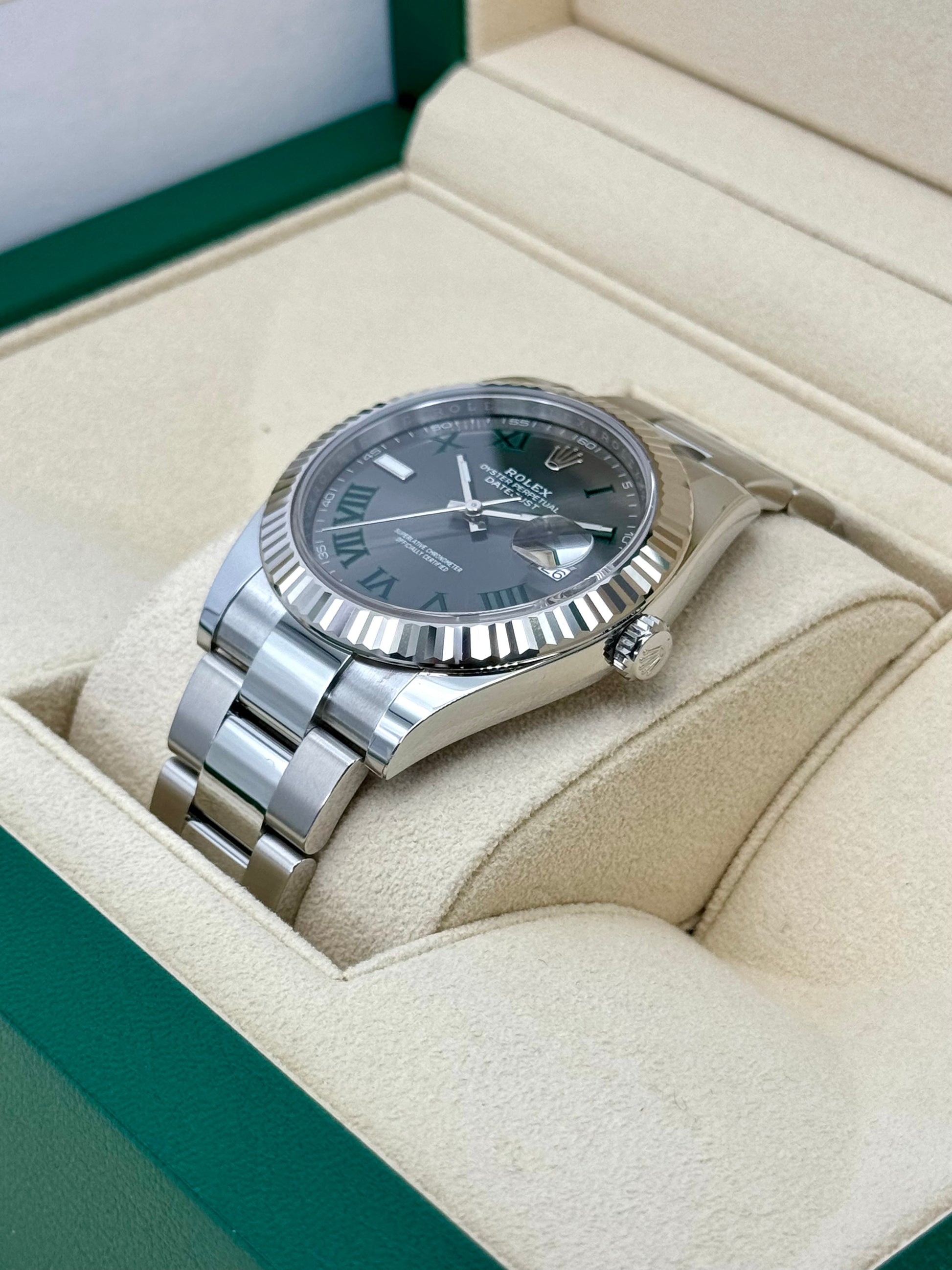 2022 Rolex Datejust 41mm 126334 Stainless Steel Oyster Wimbeldon Dial - MyWatchLLC