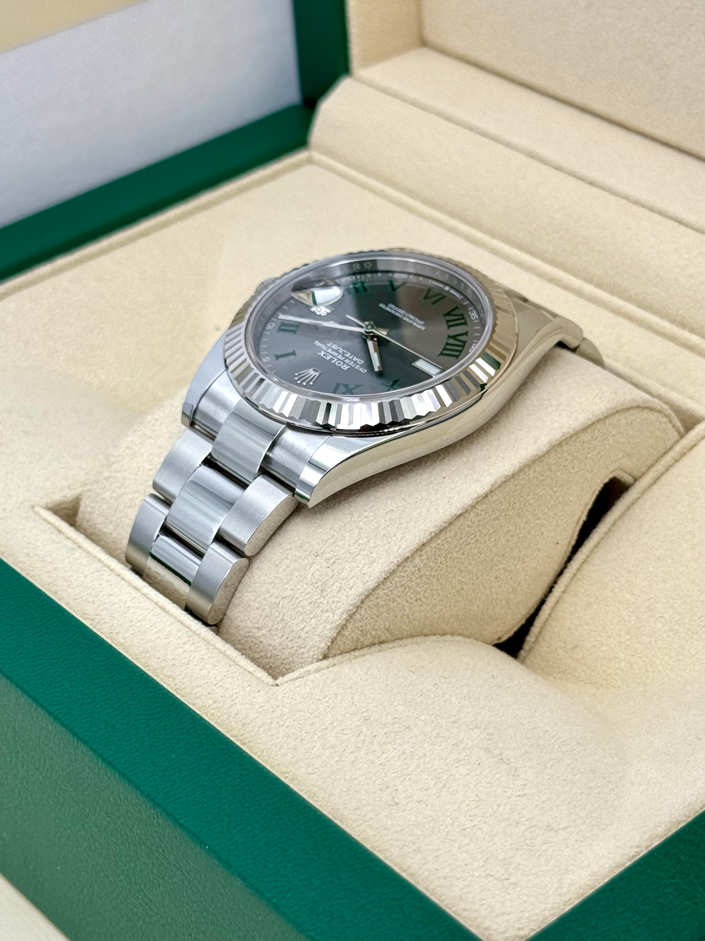 2022 Rolex Datejust 41mm 126334 Stainless Steel Oyster Wimbeldon Dial - MyWatchLLC