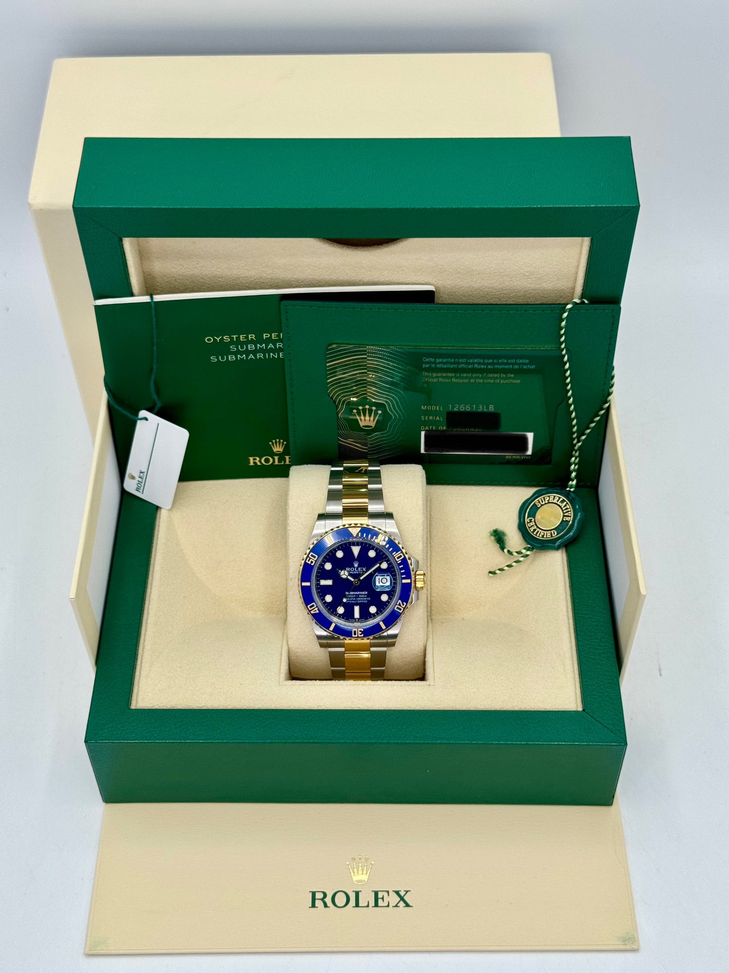 2023 Rolex Submariner "Bluesy" 41mm 126613LB Two-Tone Blue Dial