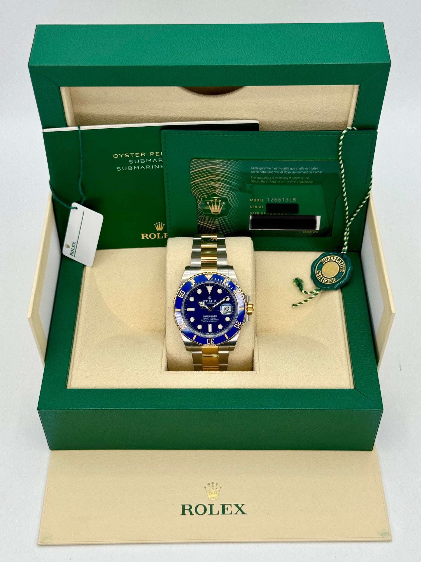 2023 Rolex Submariner "Bluesy" 41mm 126613LB Two-Tone Blue Dial